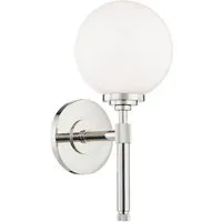 Orb Wall Light with Knurled Accents - Nickel alternate view