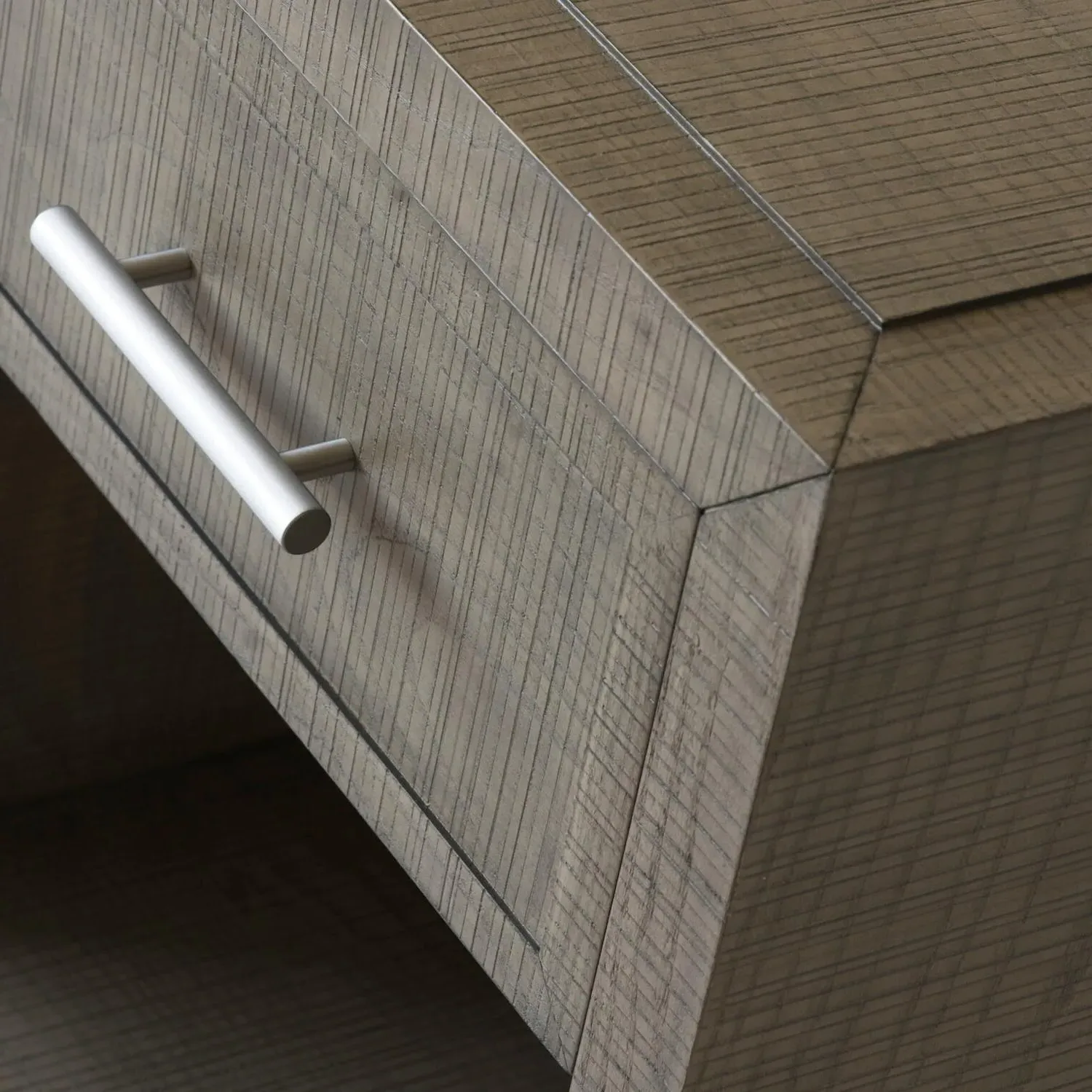 Raffles 1 Drawer Bedside Table with Shelf - Grey, Ash Wood alternate view