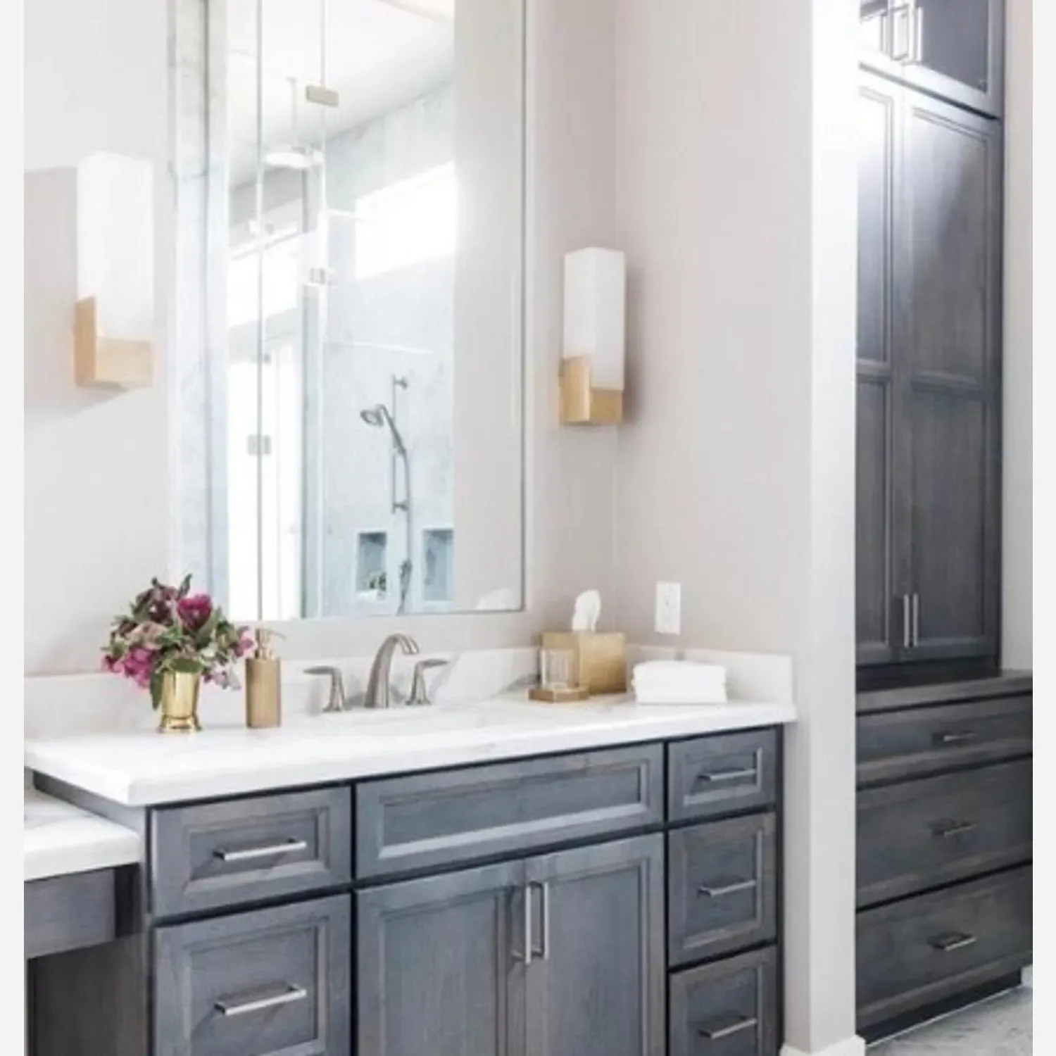 Rectangular Wall Light - Brass, Glass alternate view