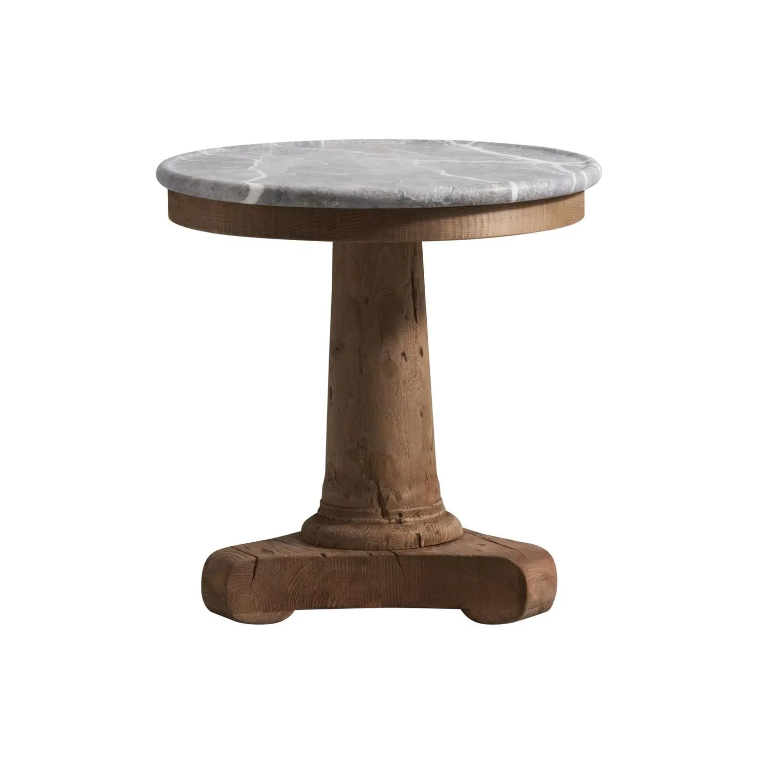 Round Side Table - Grey, Marble product