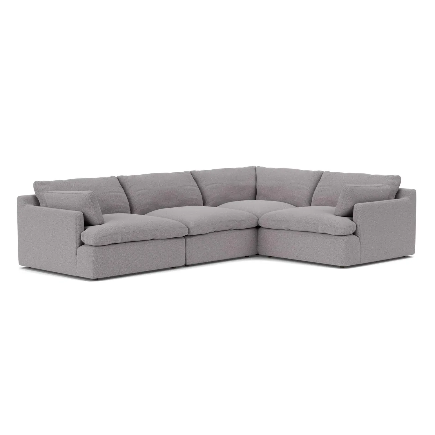 Sectional Sofa with Deep Seat - Grey, Boucle product