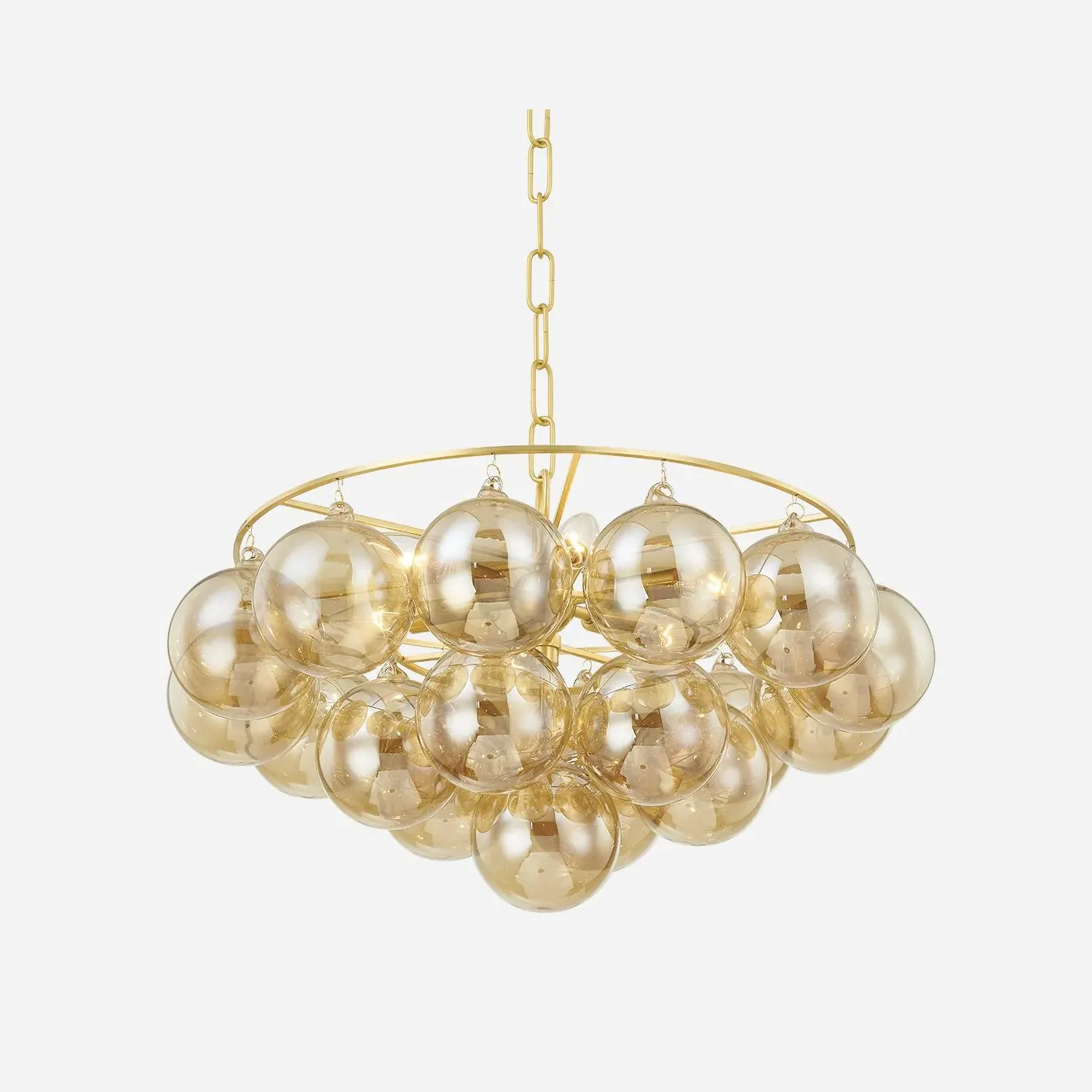 Small Chandelier Cloud Design - Brass, Glass product