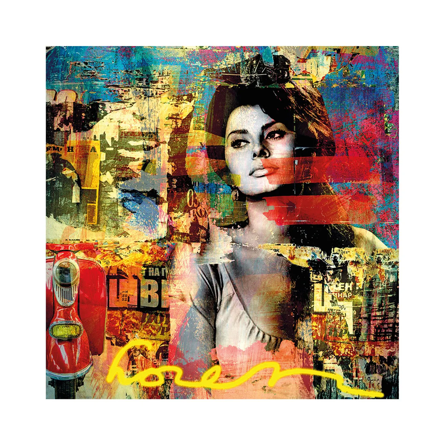 Sophia Loren by Harley Limited Edition Art Print 100x100cm product