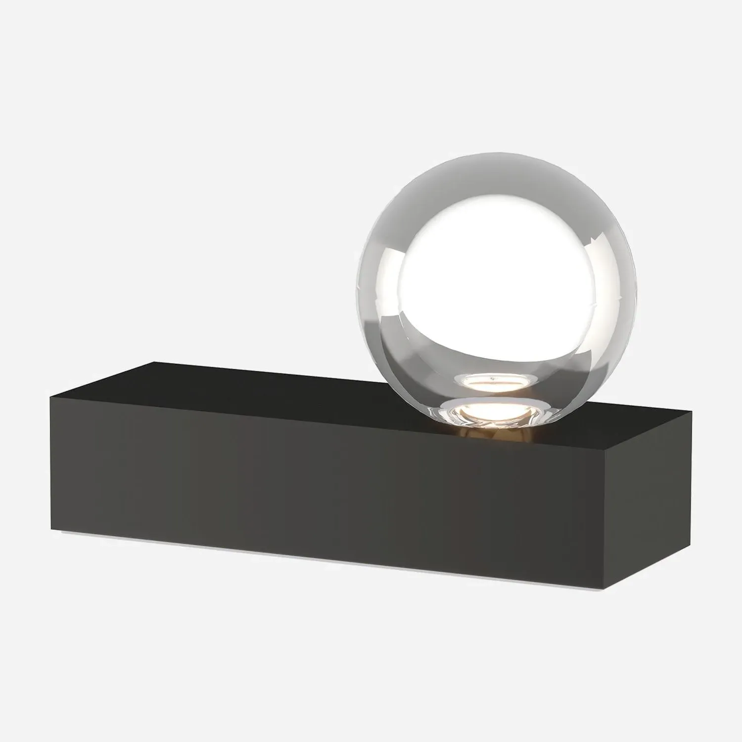Sphere Table Lamp with Crystal Orb - Black, Metal product