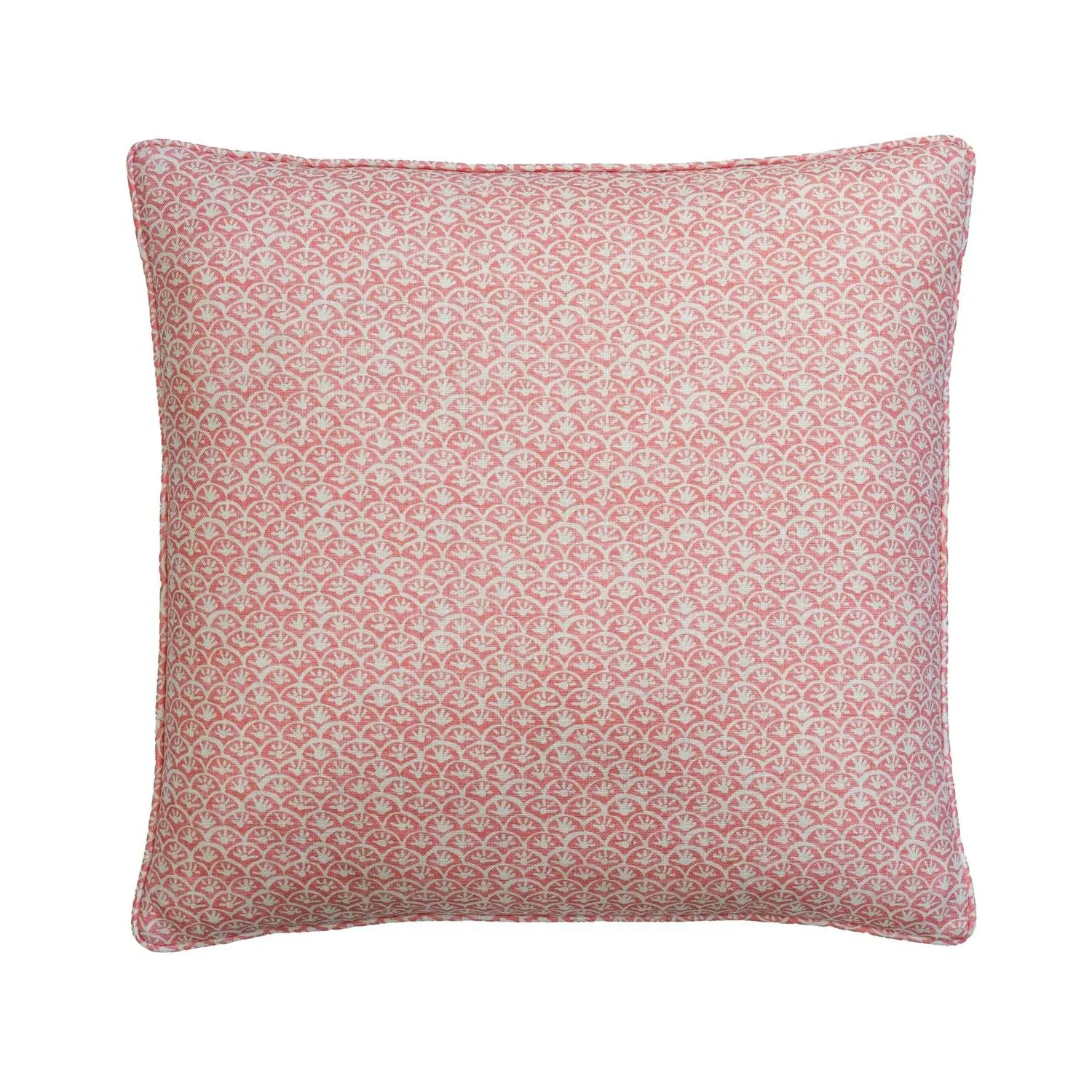 Square Cushion with Daisy Print - Geranium, Linen product