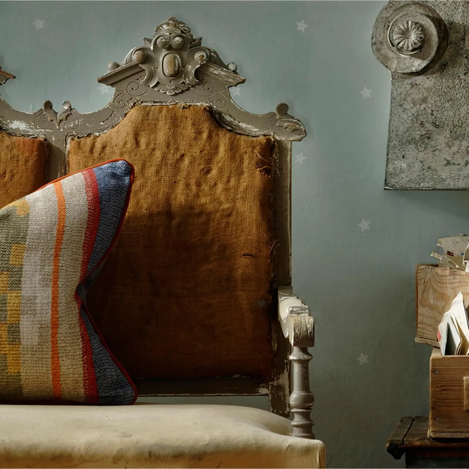 Square Cushion with Feather Fill - Brick, Linen alternate view