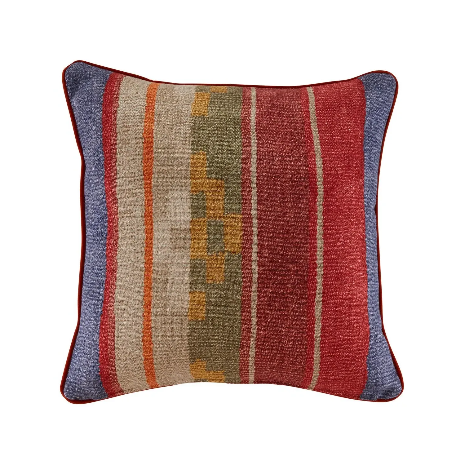 Square Cushion with Feather Fill - Brick, Linen product