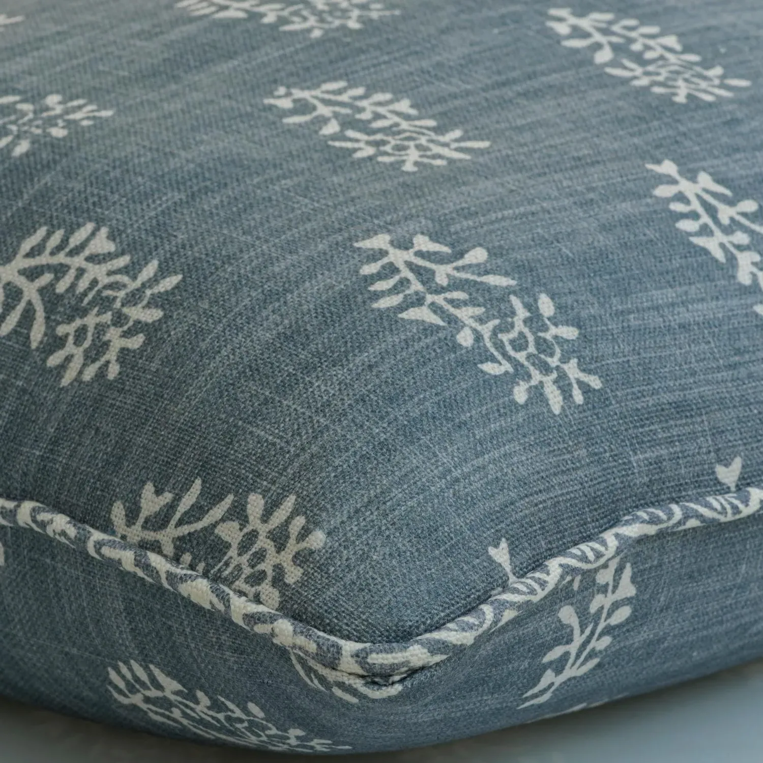 Square Cushion with Feather Fill - Iris, Linen alternate view