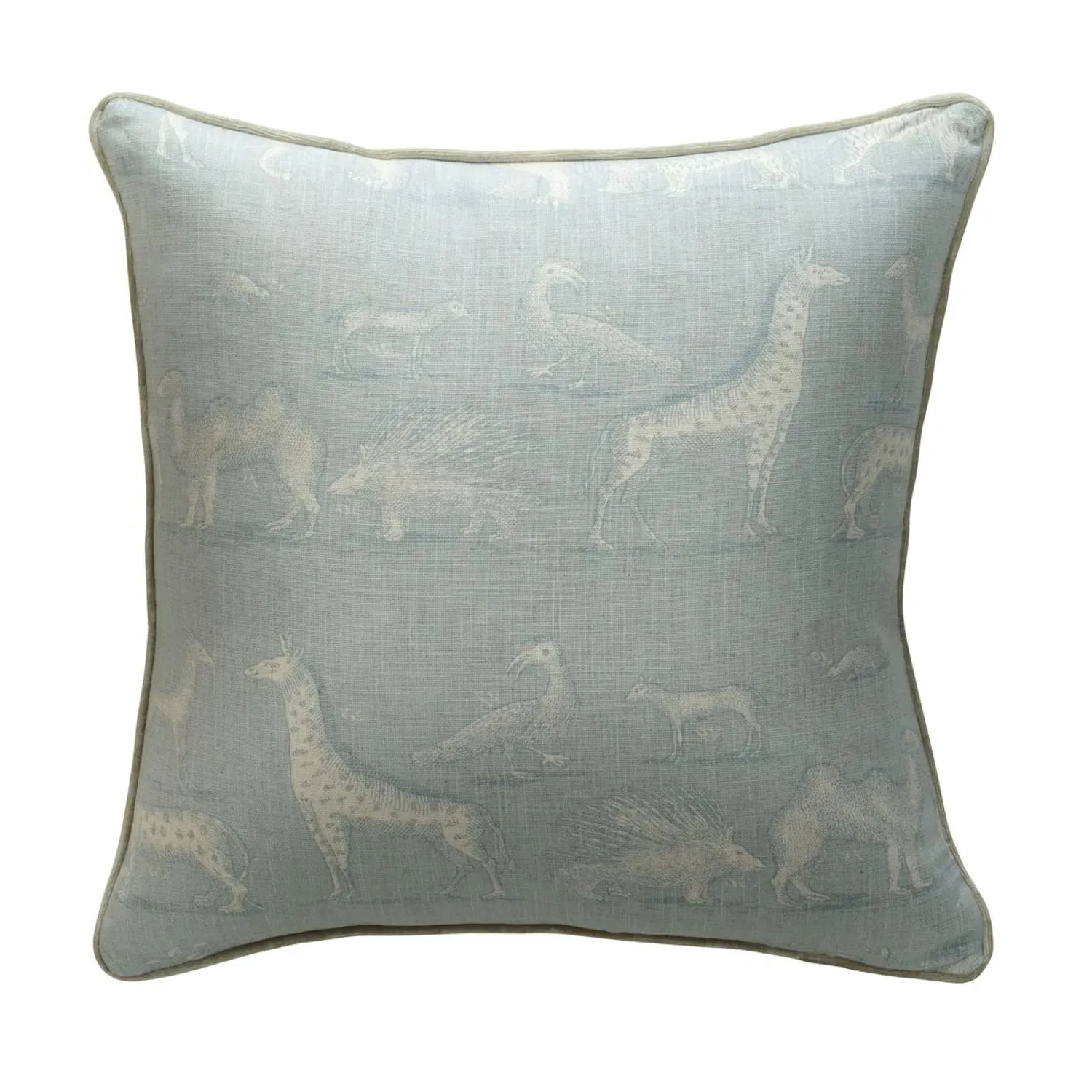 Square Cushion with Feather Fill - Powder, Linen product