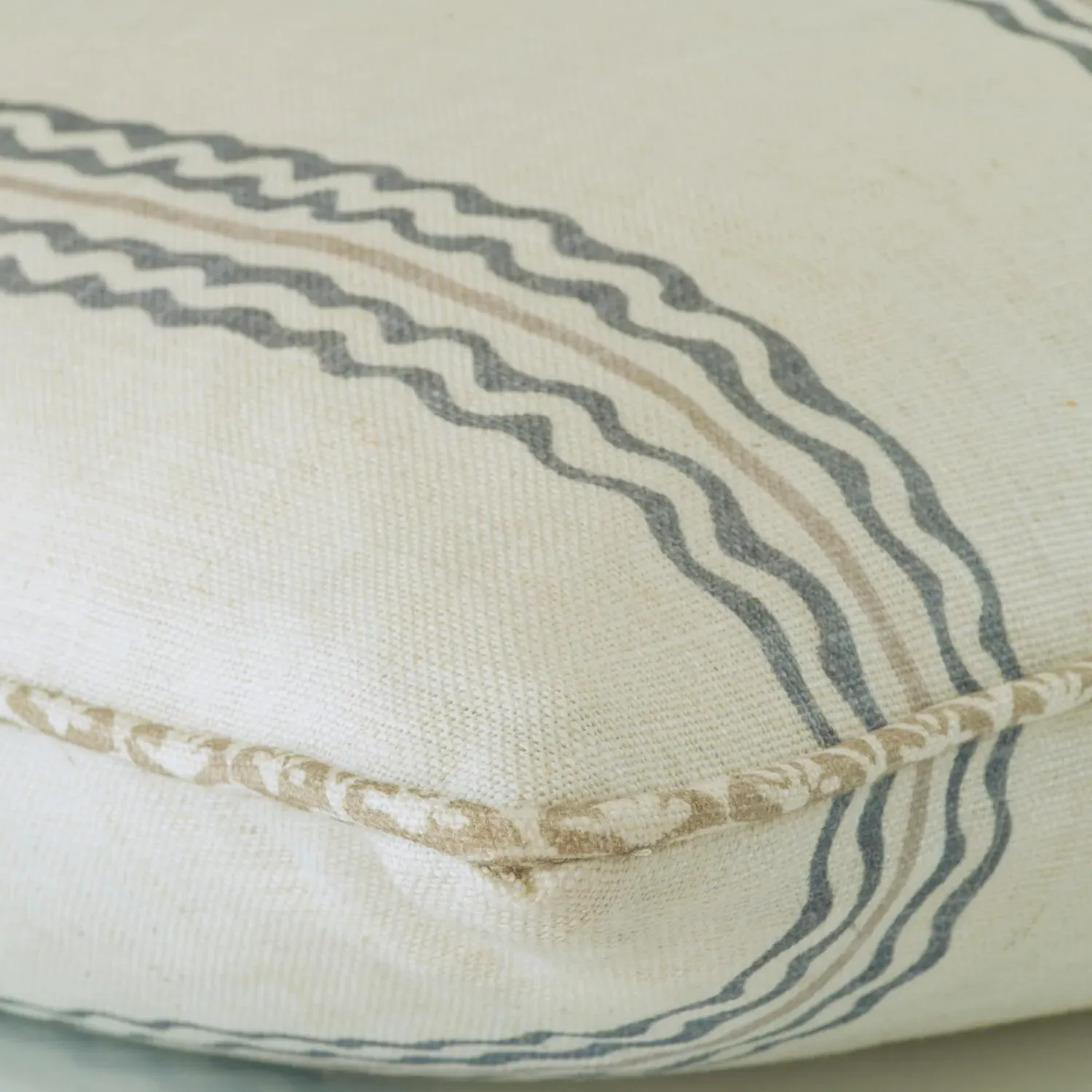 Square Cushion with Feather Fill - Stone, Linen alternate view