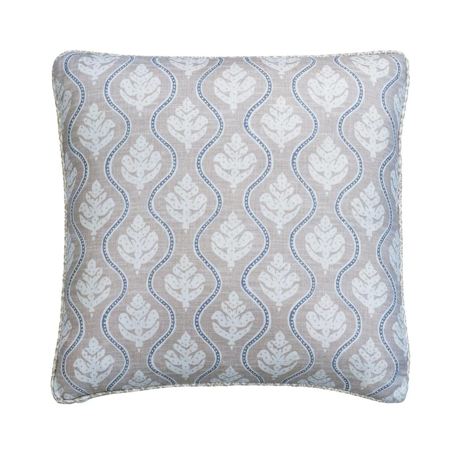 Square Cushion with Feather Fill - Stone, Linen product
