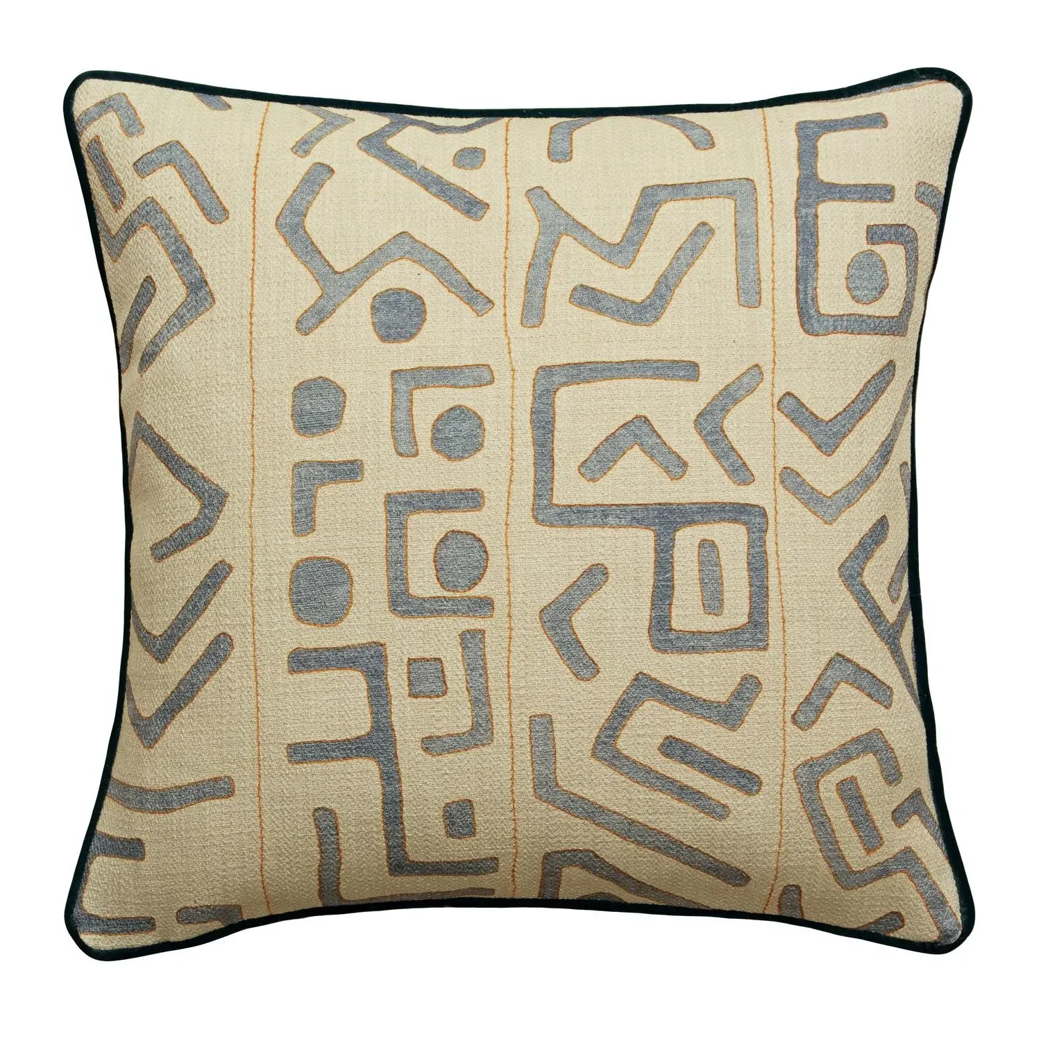 Square Outdoor Cushion Geometric - Denim, Hollowfibre product