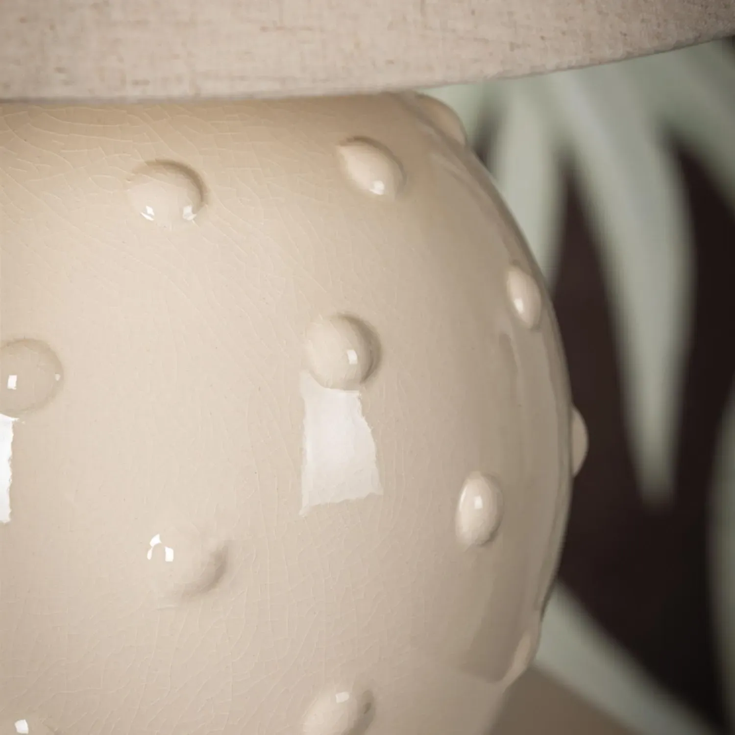 Table Lamp with Linen Shade - Brass, Metal alternate view