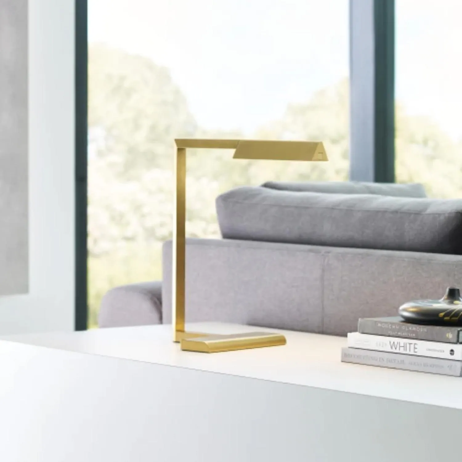 Table Lamp with Touch Dimmer - Brass, Metal alternate view
