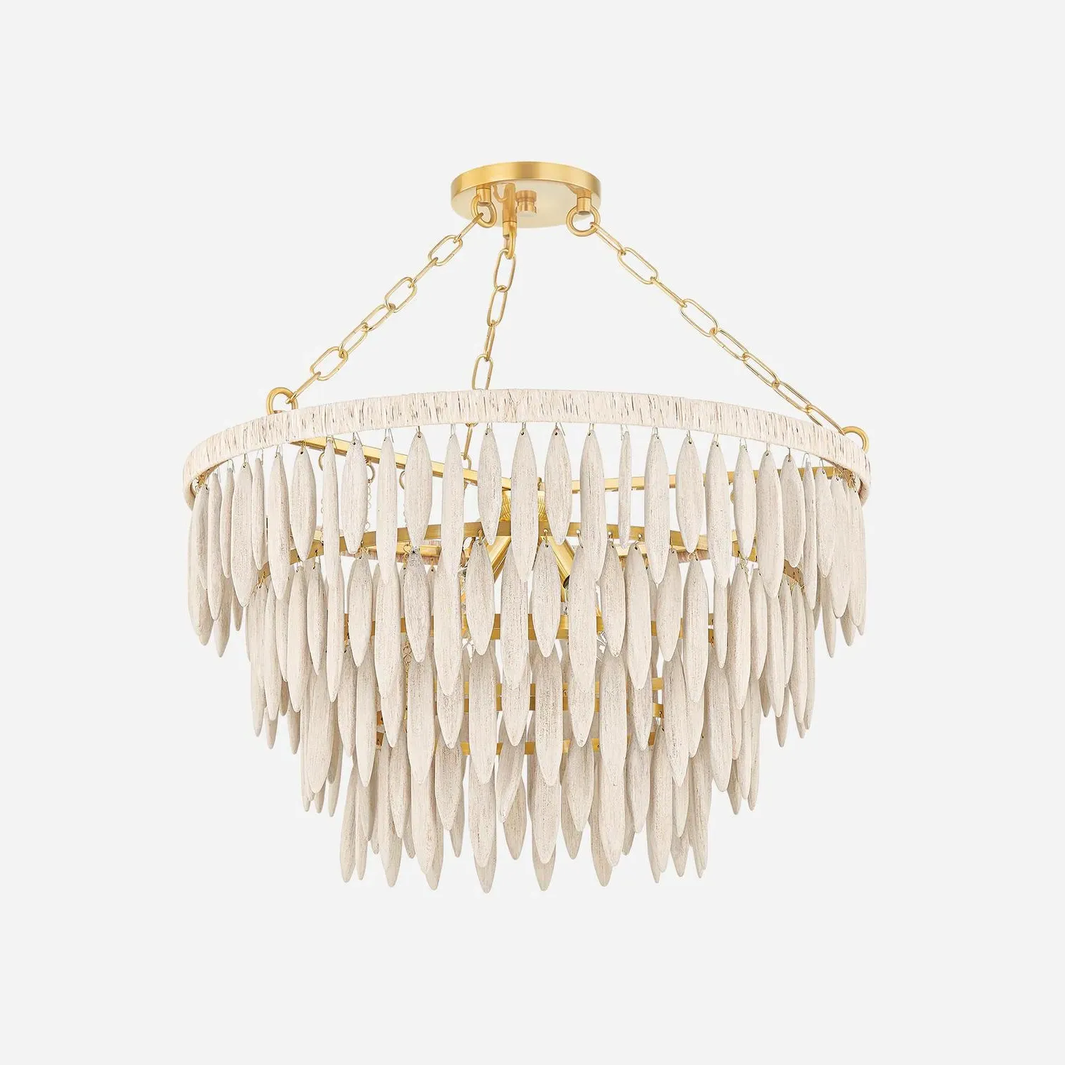 Tiffany Chandelier - White, Wood product