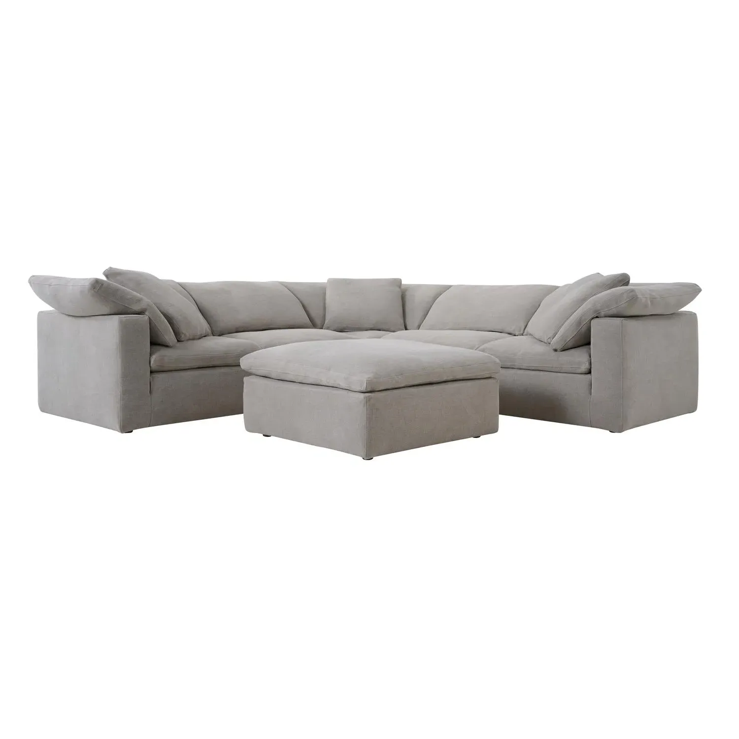 Truman Junior Sectional Sofa - Weathered Linen Grey by Andrew Martin, alternate view