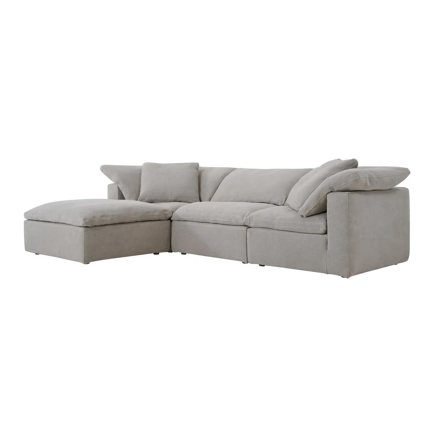 Truman Junior Sectional Sofa - Weathered Linen Grey by Andrew Martin