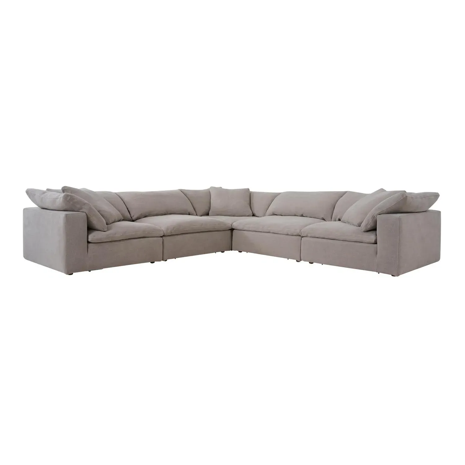 Truman Large Sectional Sofa - Weathered Linen Grey by Andrew Martin, image 2