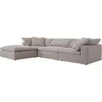 Truman Large Sectional Sofa - Weathered Linen Grey by Andrew Martin, image 3