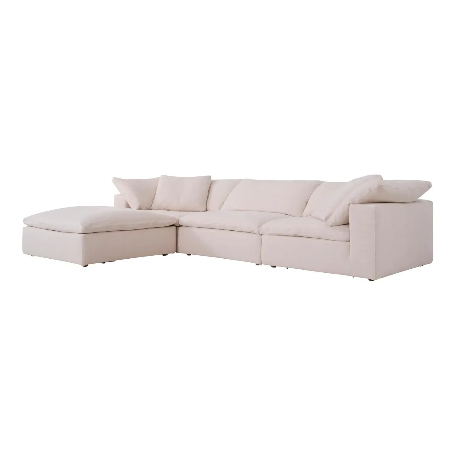 Truman Large Sectional Sofa - Weathered Linen Stone by Andrew Martin