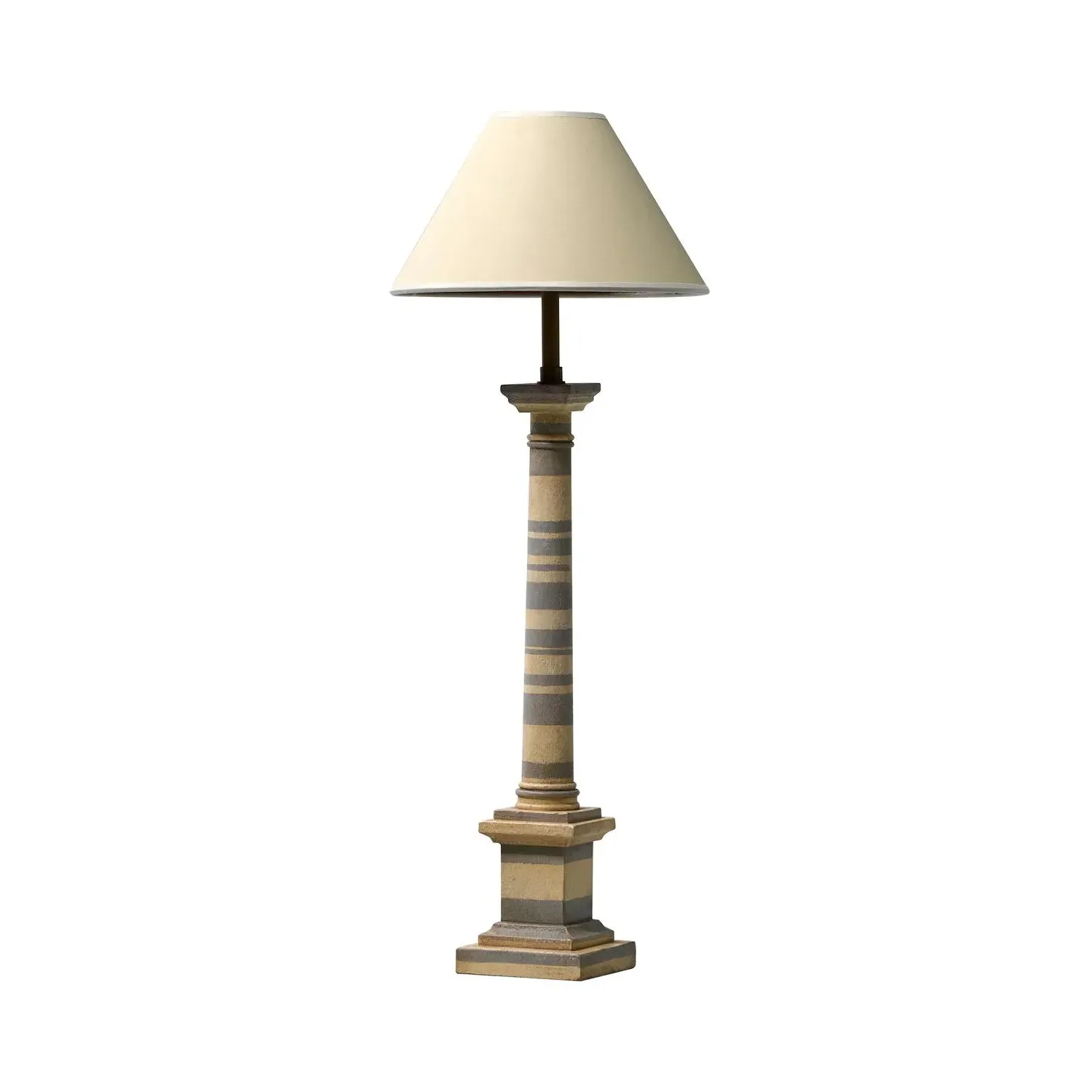 Vista Table Lamp - Grey & Cream, Brass product