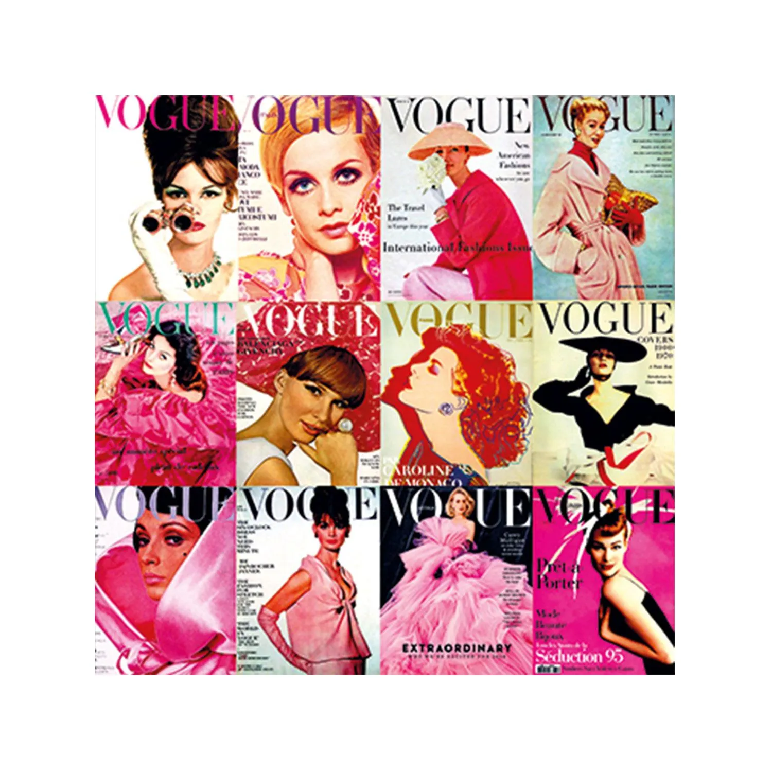 Vogue Covers Vol. 1 Plexiglass Artwork - Pink, White product