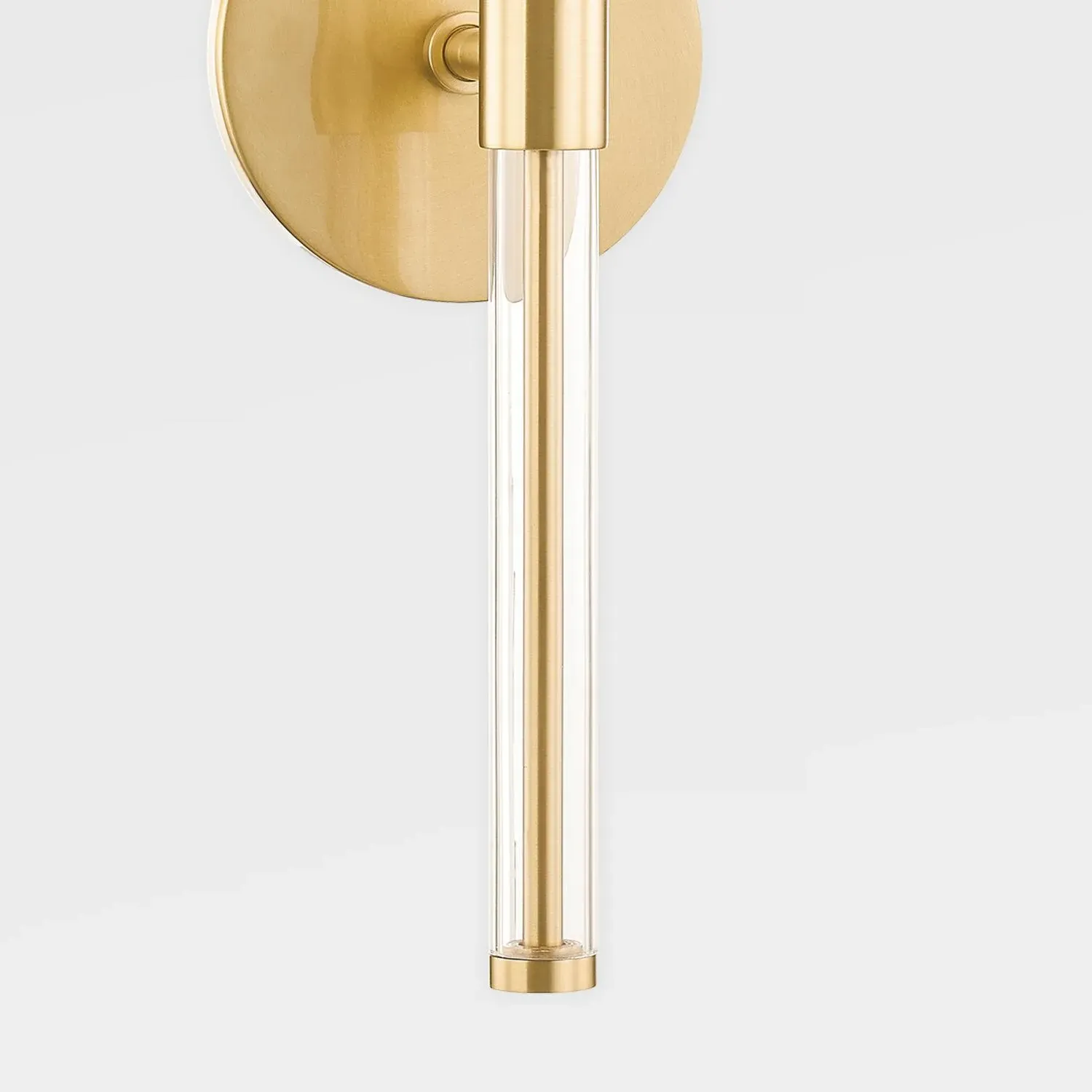 Wall Light with Acrylic Rods - Brass, Linen alternate view