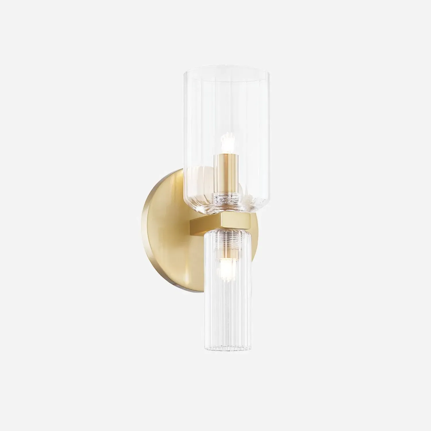 Wall Light with Dual Shades - Brass product