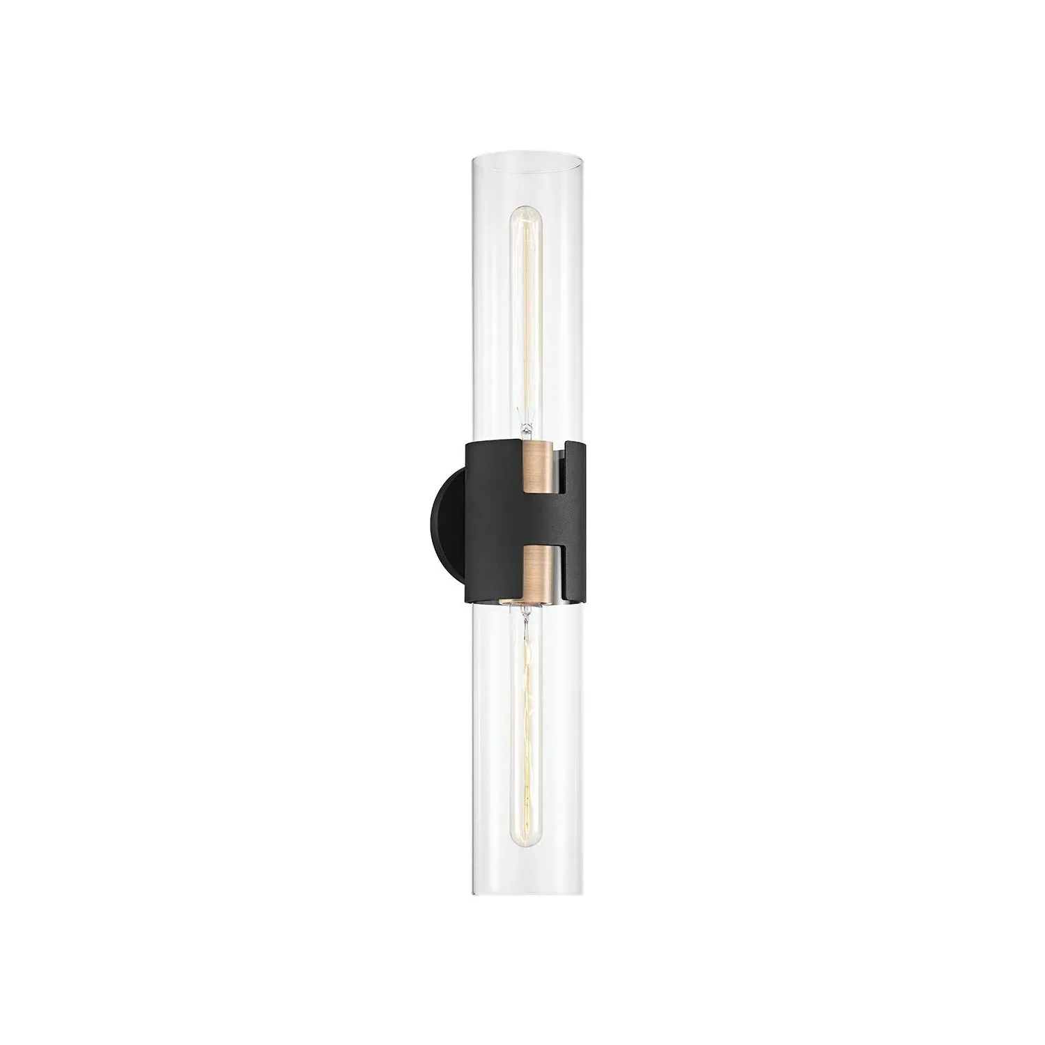 Wall Light with Dual Shades - Patina Brass product