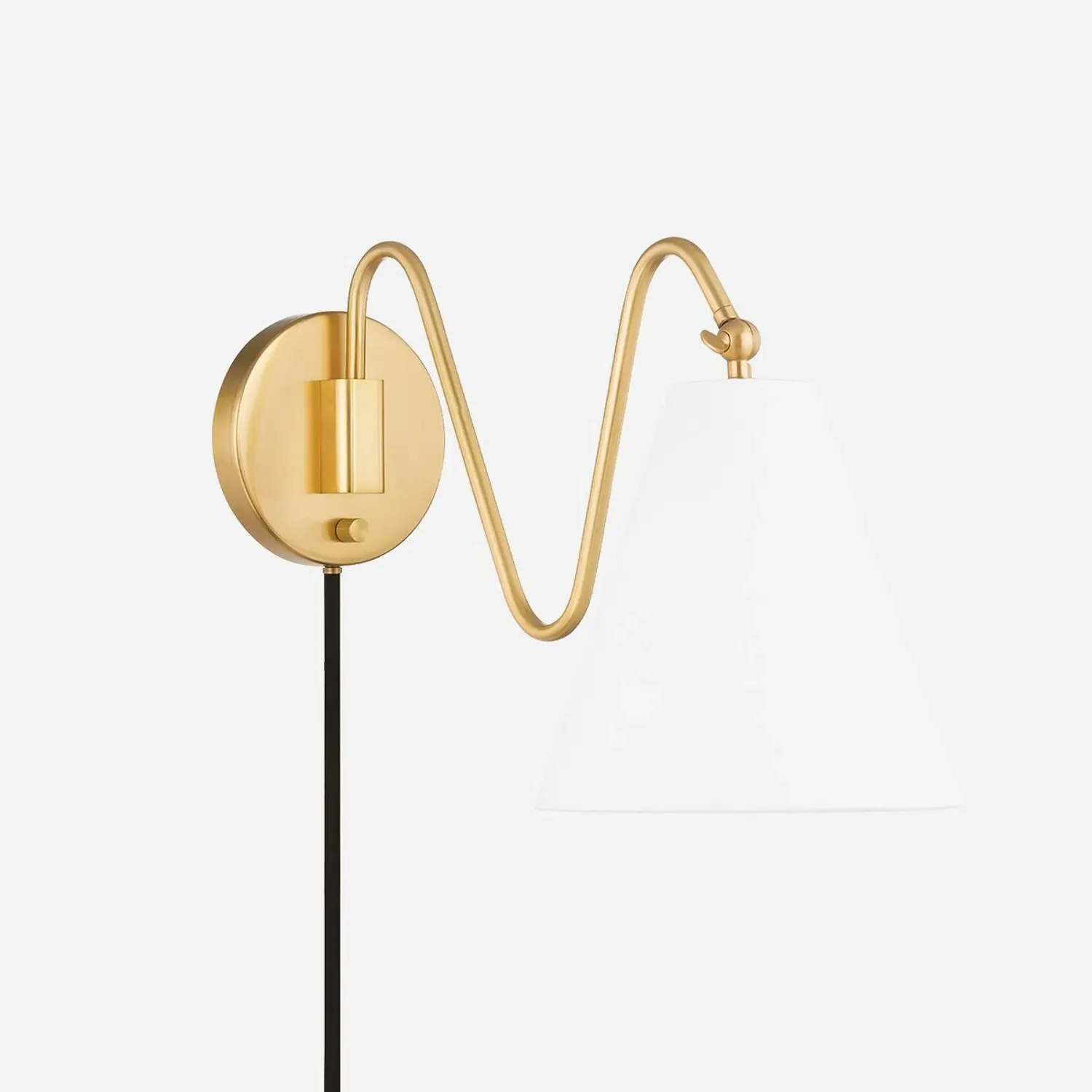 Wall Light with Pivoting Shades - Brass product