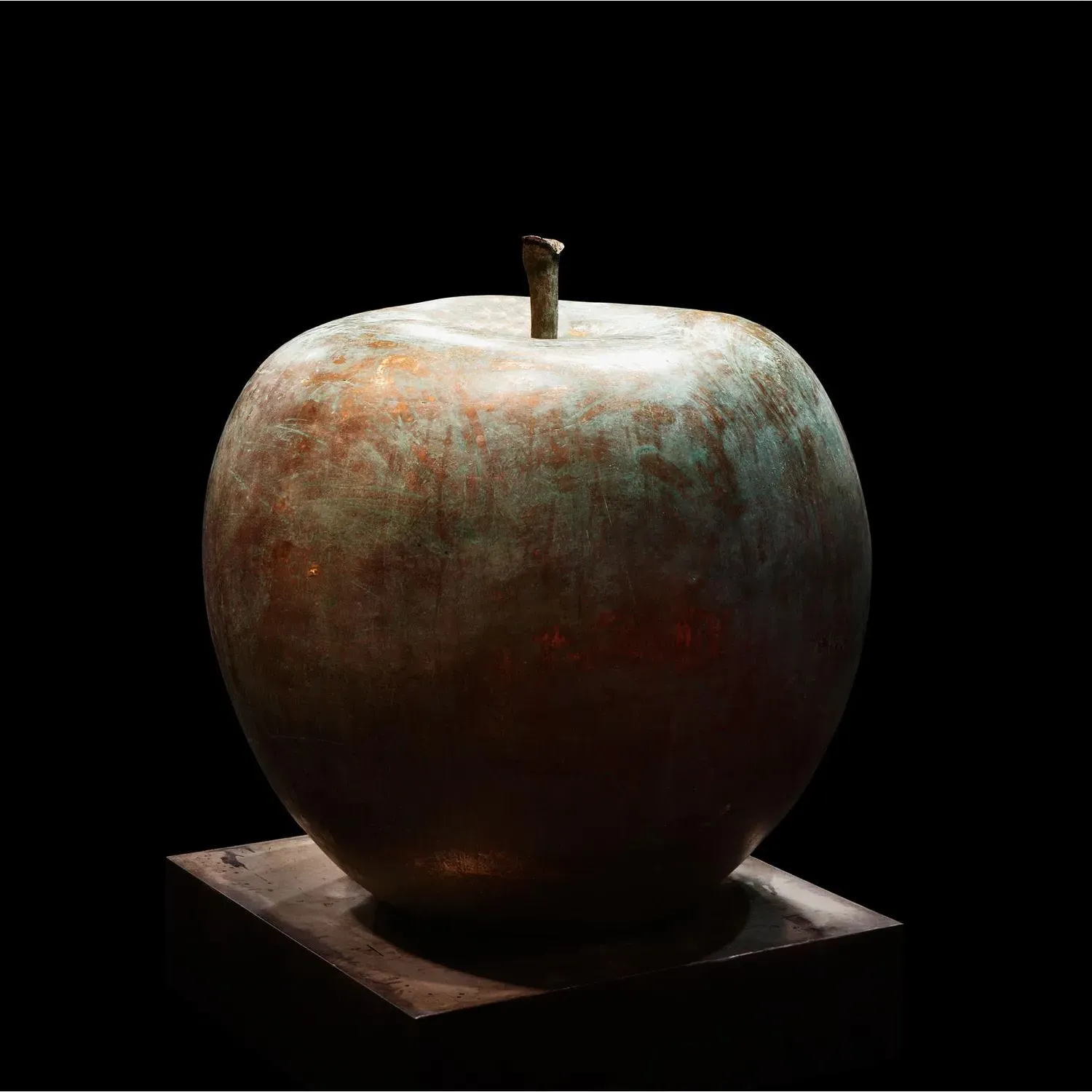 Bull & Stein Apple Sculpture - Cast Bronze alternate view