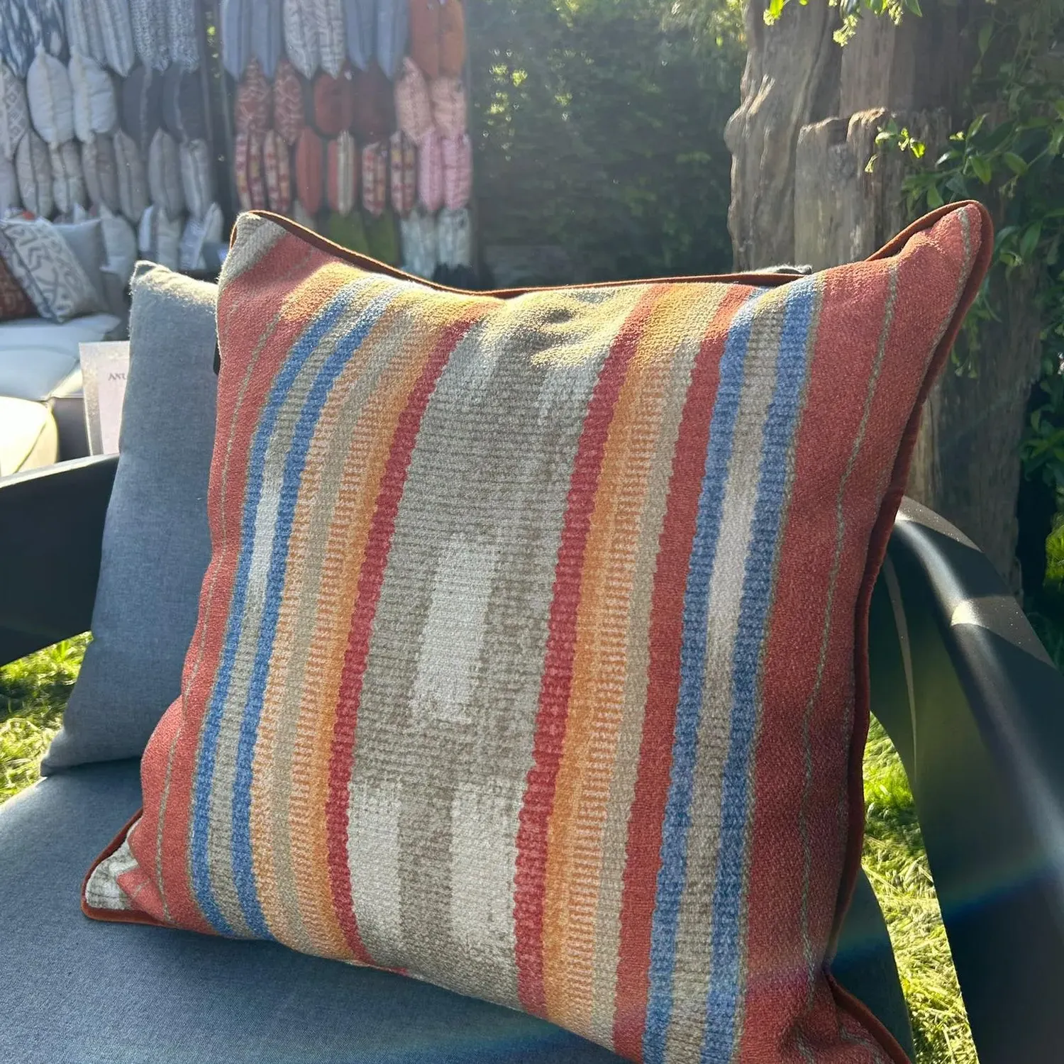 Square Outdoor Cushion - Brick, Hollowfibre alternate view
