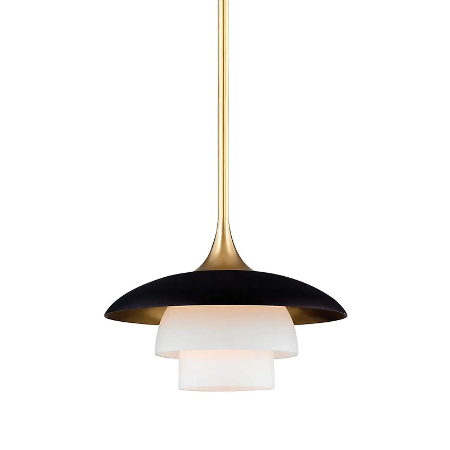 Pendant Light Layered Shades - Black/Brass, Metal product