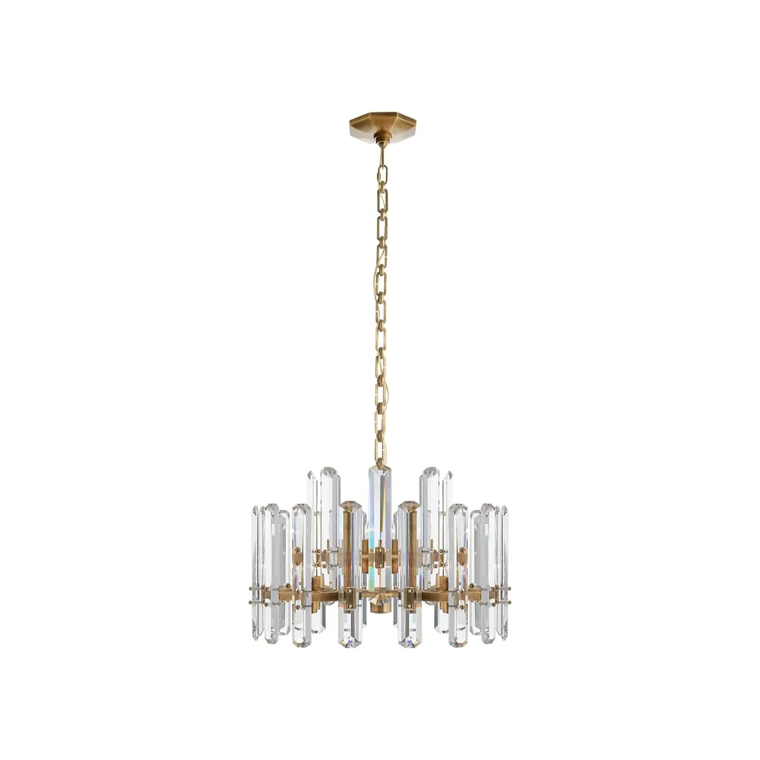 Small 2-Tier Crystal Chandelier - Brass, Crystal product