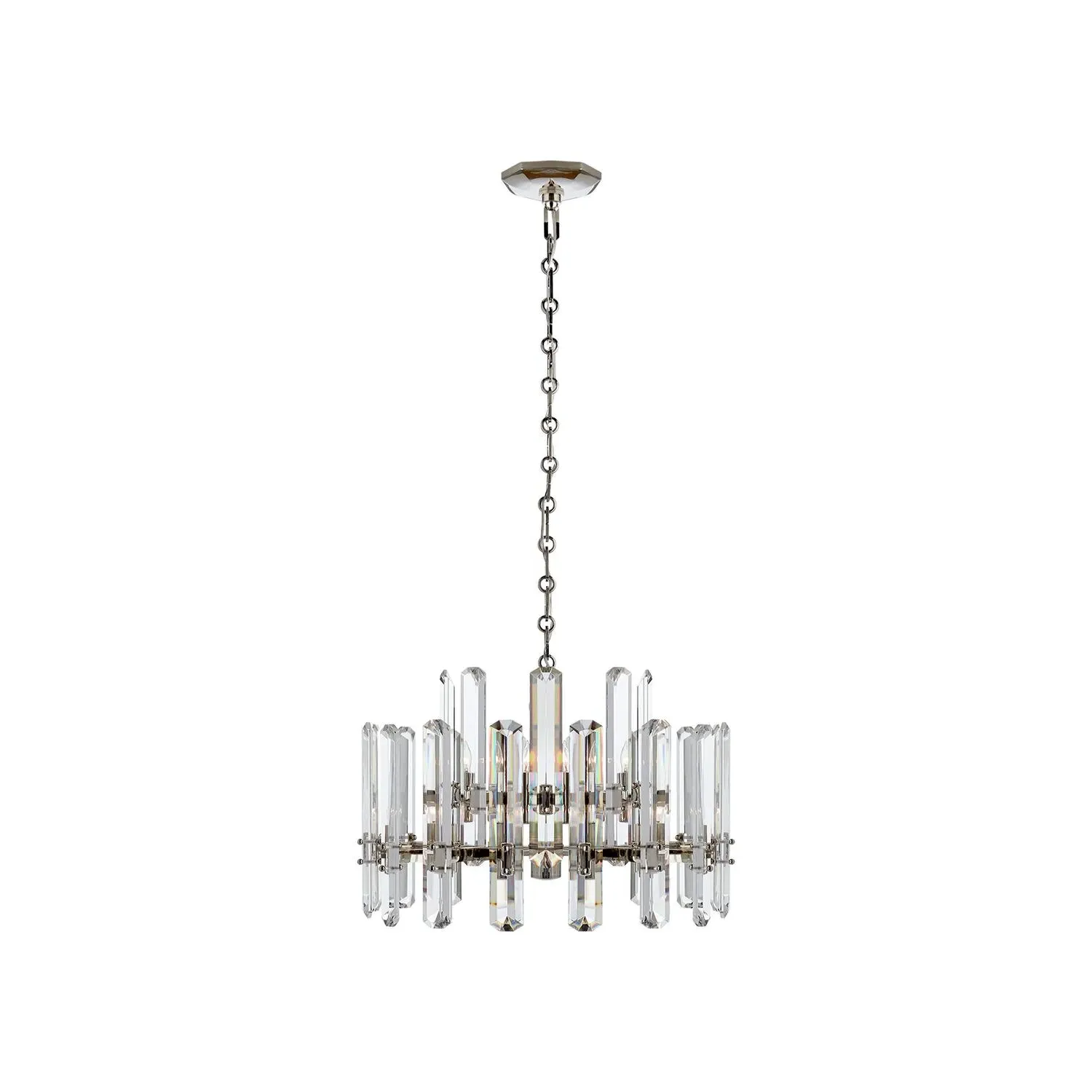 Small Chandelier with Crystals - Polished Nickel product