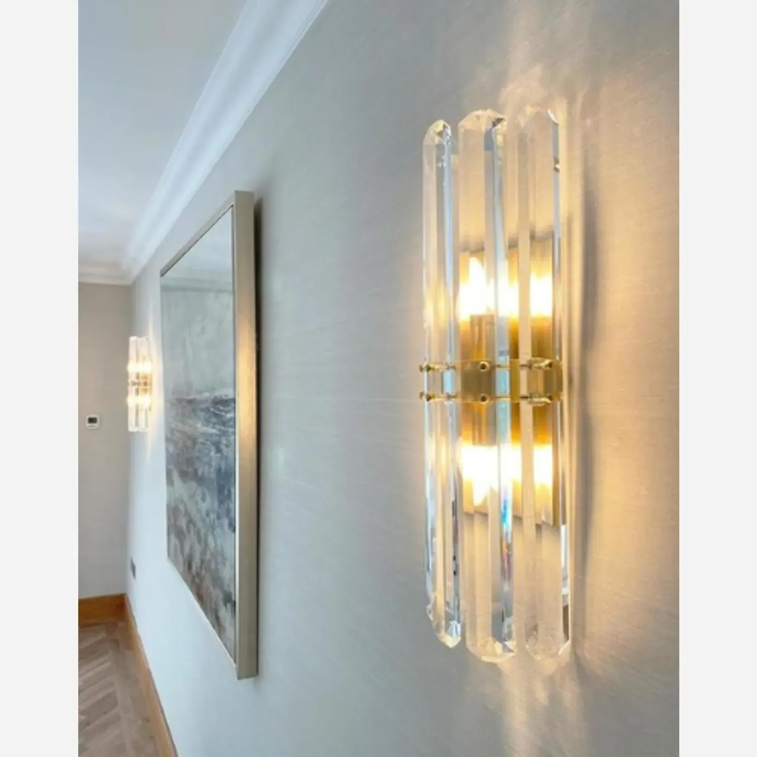 Bonnington Crystal Wall Light - Brass, Metal alternate view