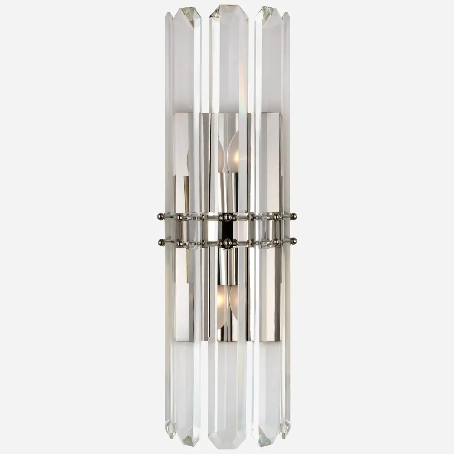 Wall Light with Crystals - Polished Nickel product