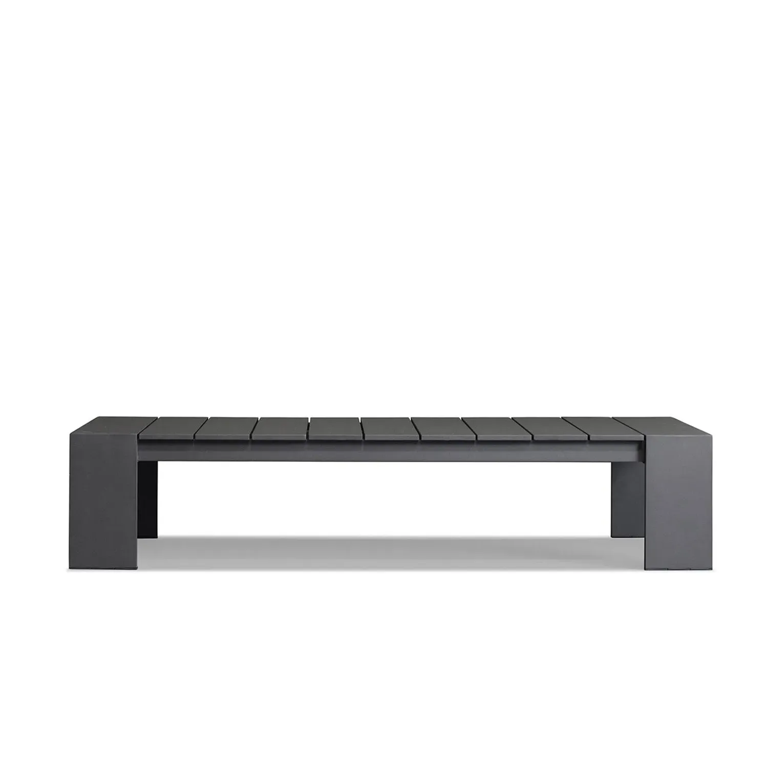 Outdoor Coffee Table with Slats - Grey, Aluminium product