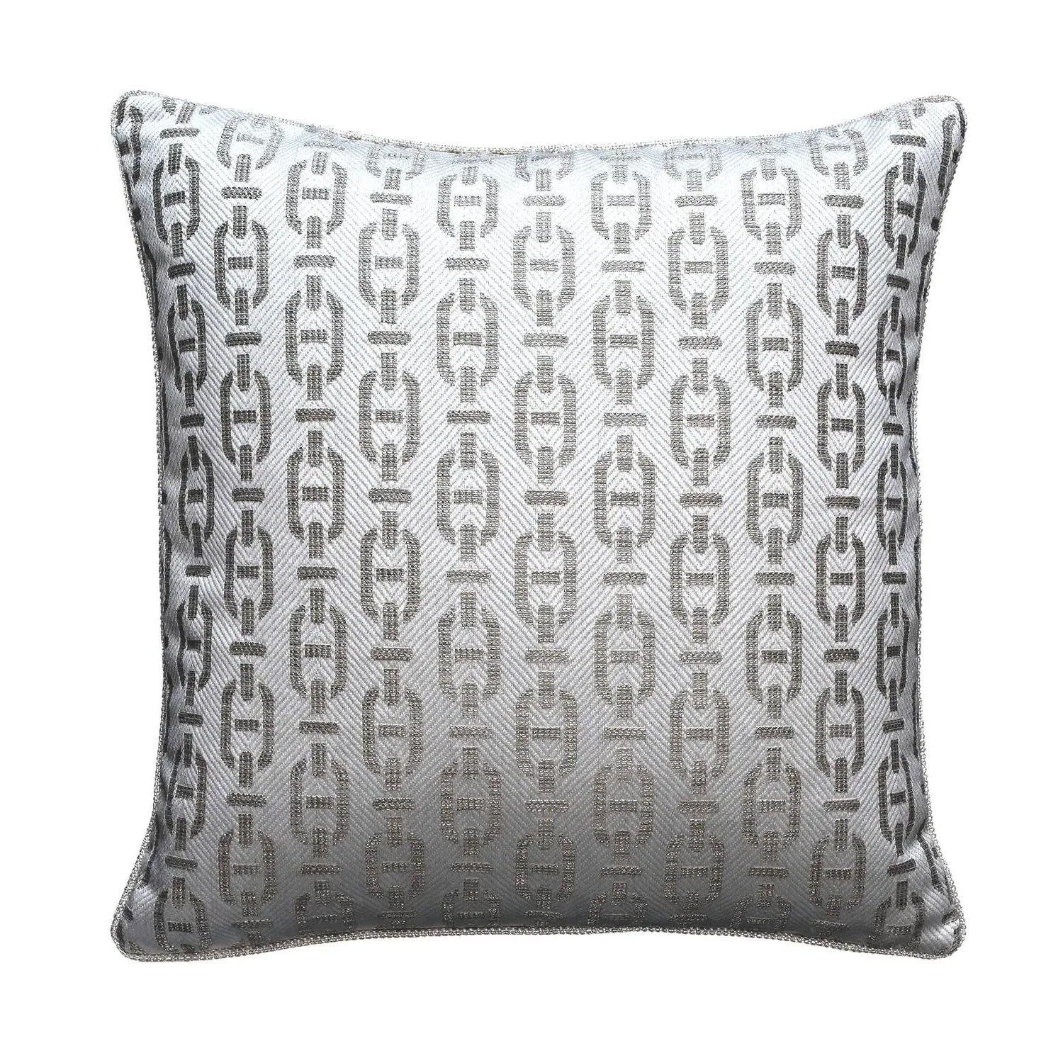Geometric Cushion with Piping - Cloud, Cotton Blend product