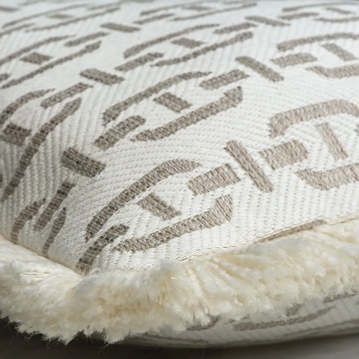 Medium Rectangle Cushion with Trim - String, Cotton alternate view