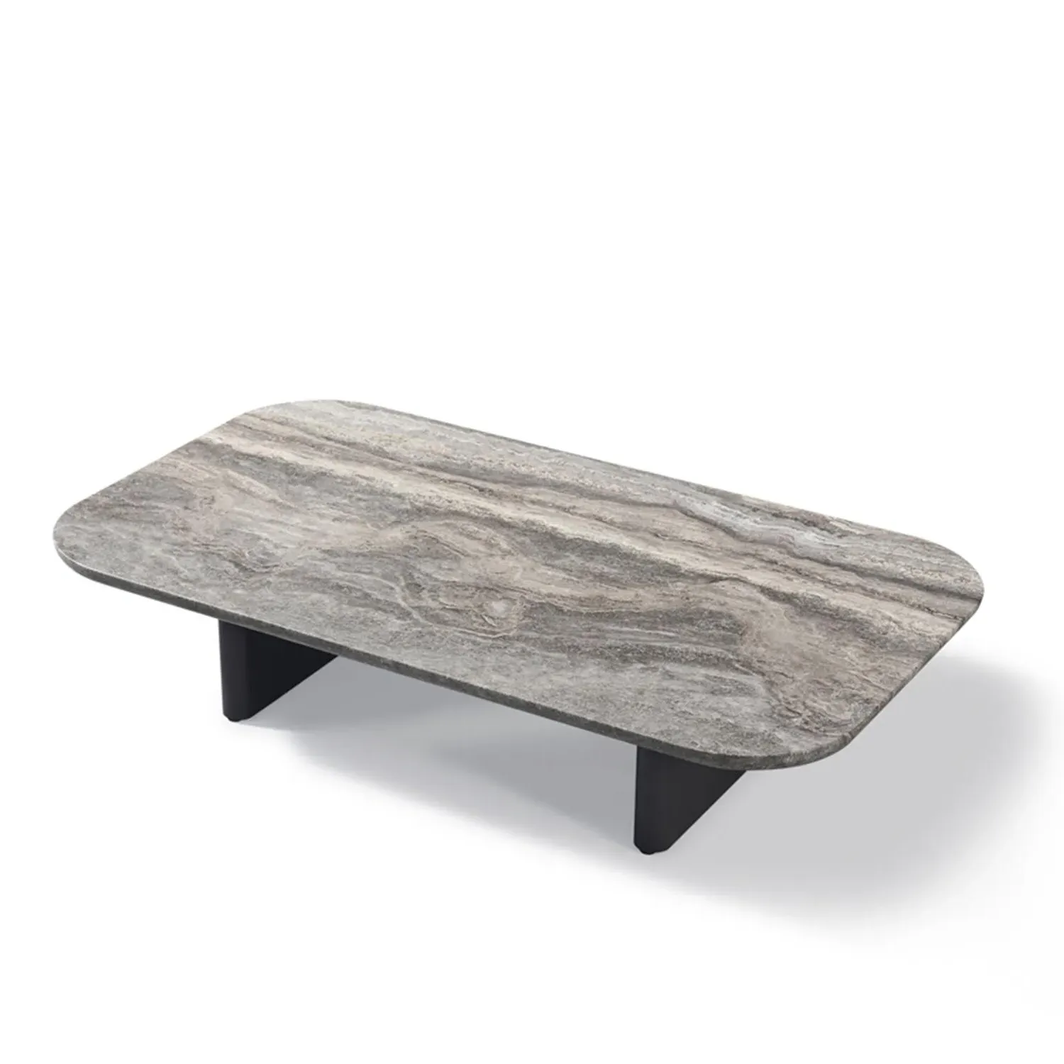 Rectangular Coffee Table - Dark Grey, Travertine alternate view