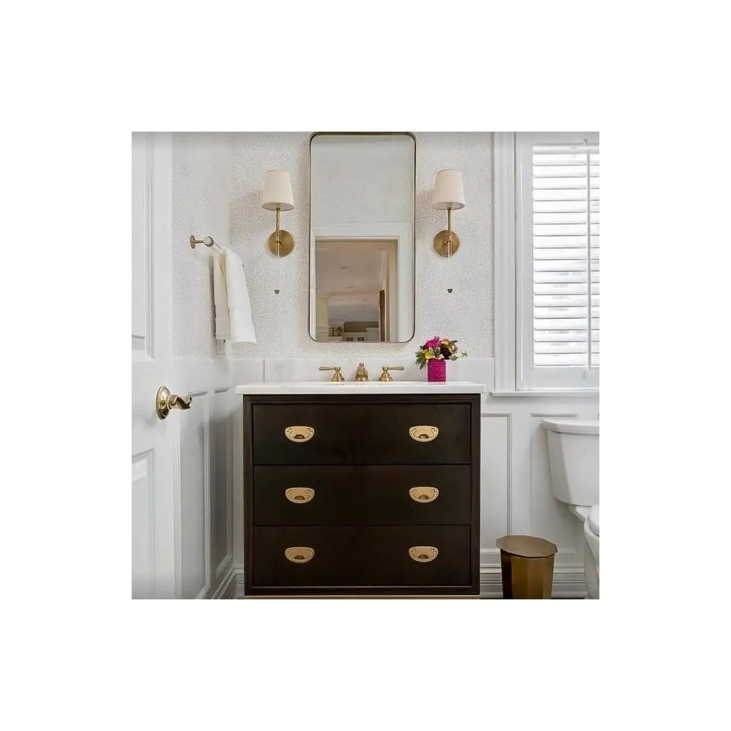 Petite Wall Light with Shade - Antique Brass, Metal alternate view