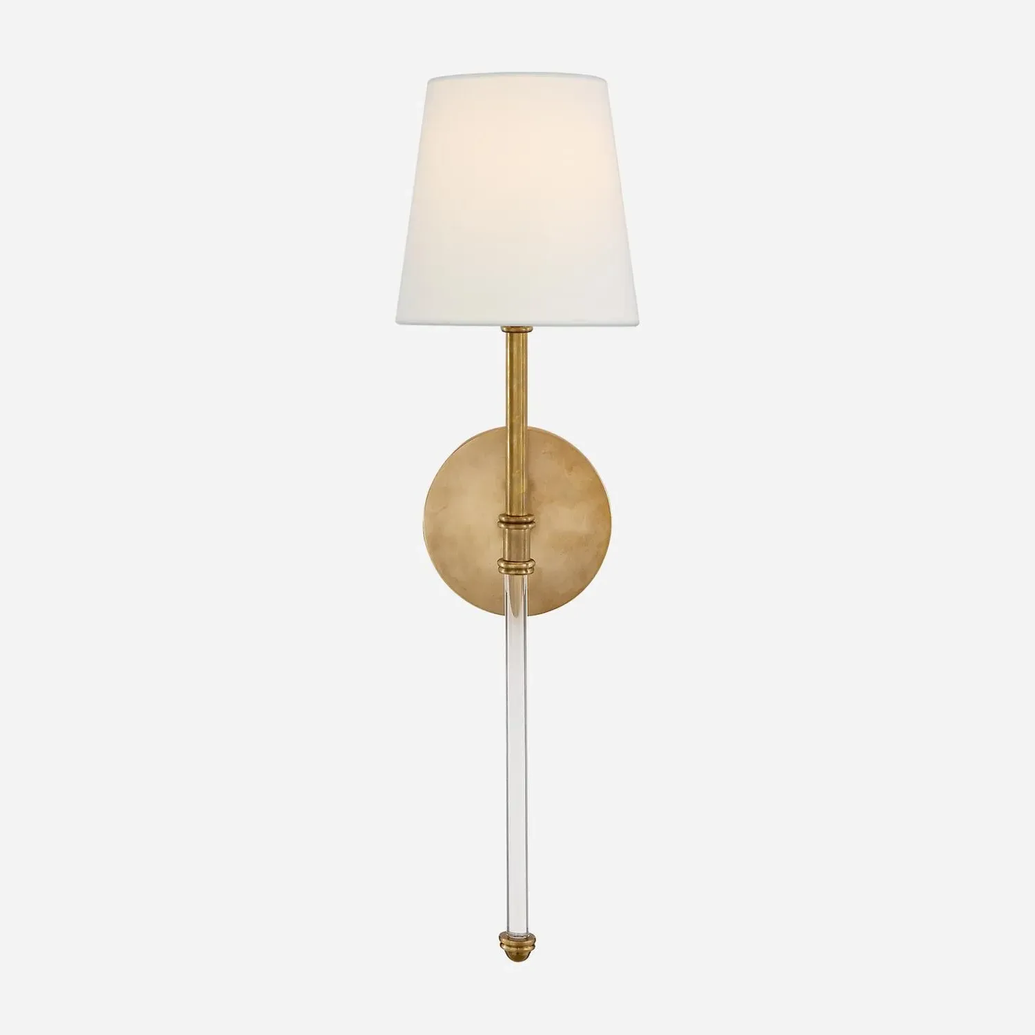 Petite Wall Light with Shade - Antique Brass, Metal product