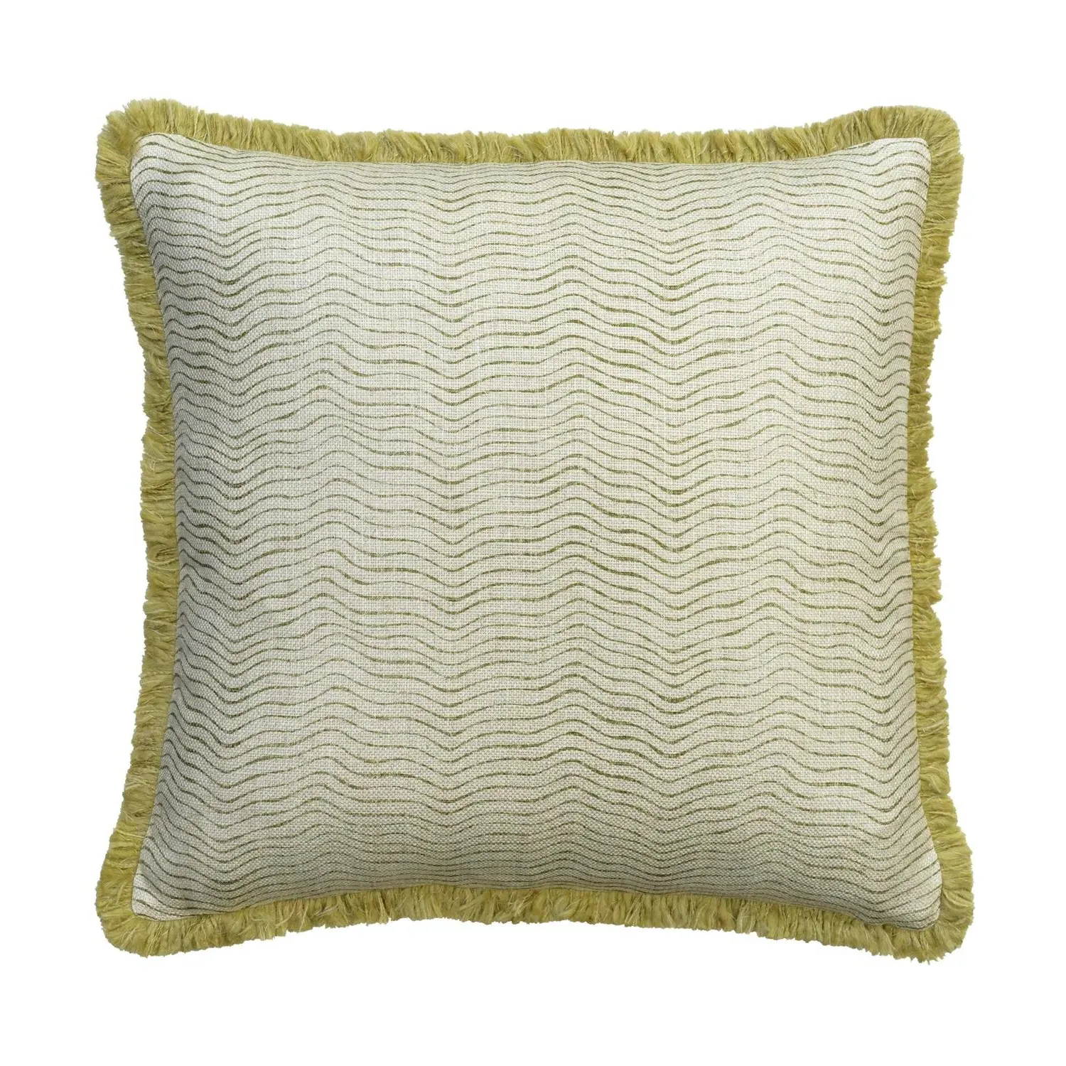 Feather Cushion with Trim - Olive, Linen Blend product
