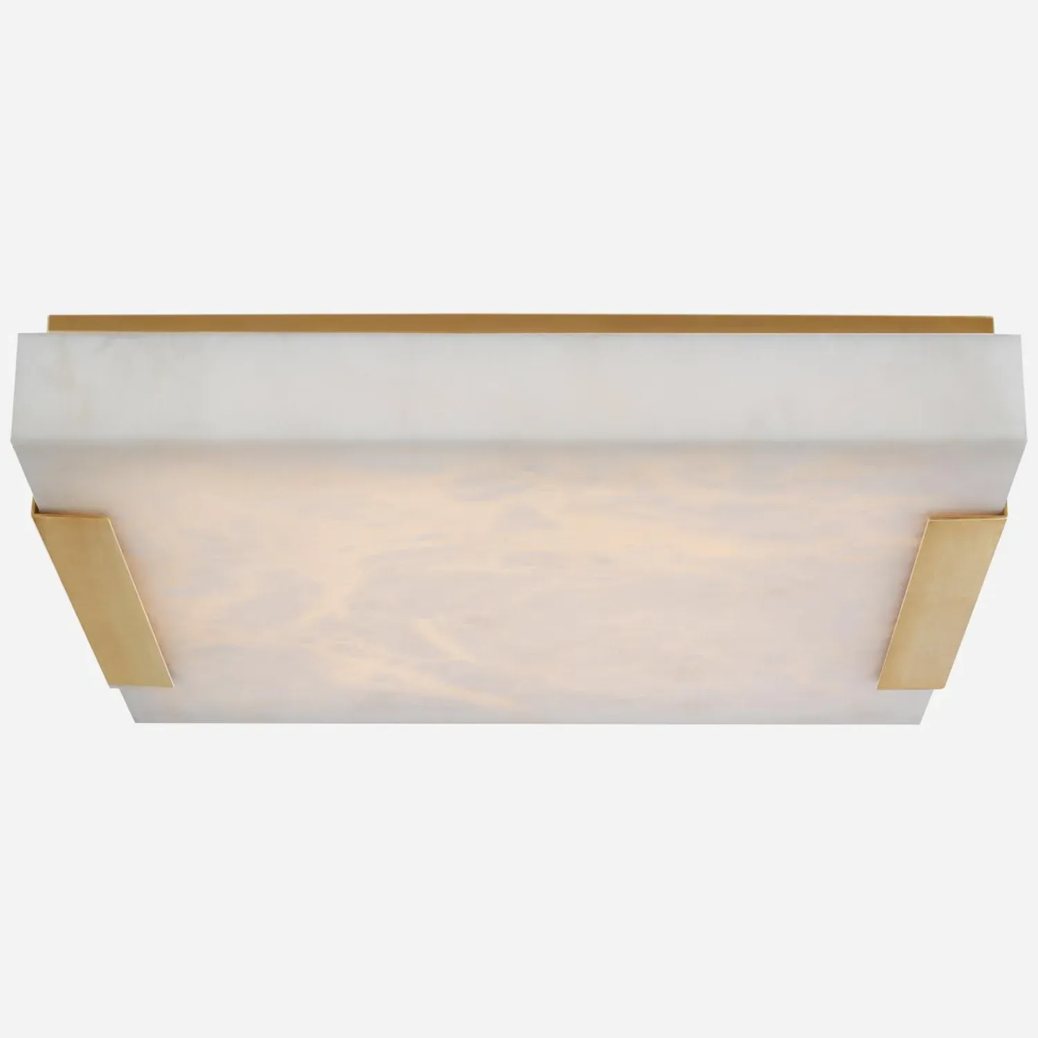 Flush Mount Ceiling Light Large - Brass, Alabaster product