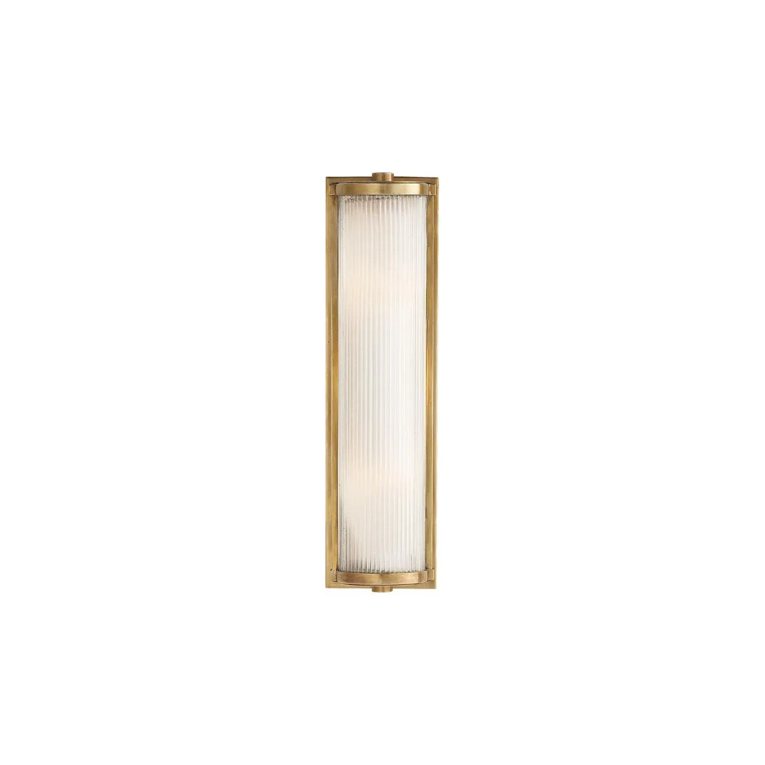 Long Wall Light with Glass Liner - Brass, Glass product