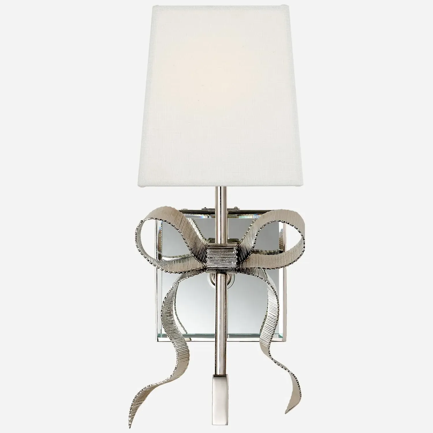 Ellery Wall Light with Bow Detail - Polished Nickel product