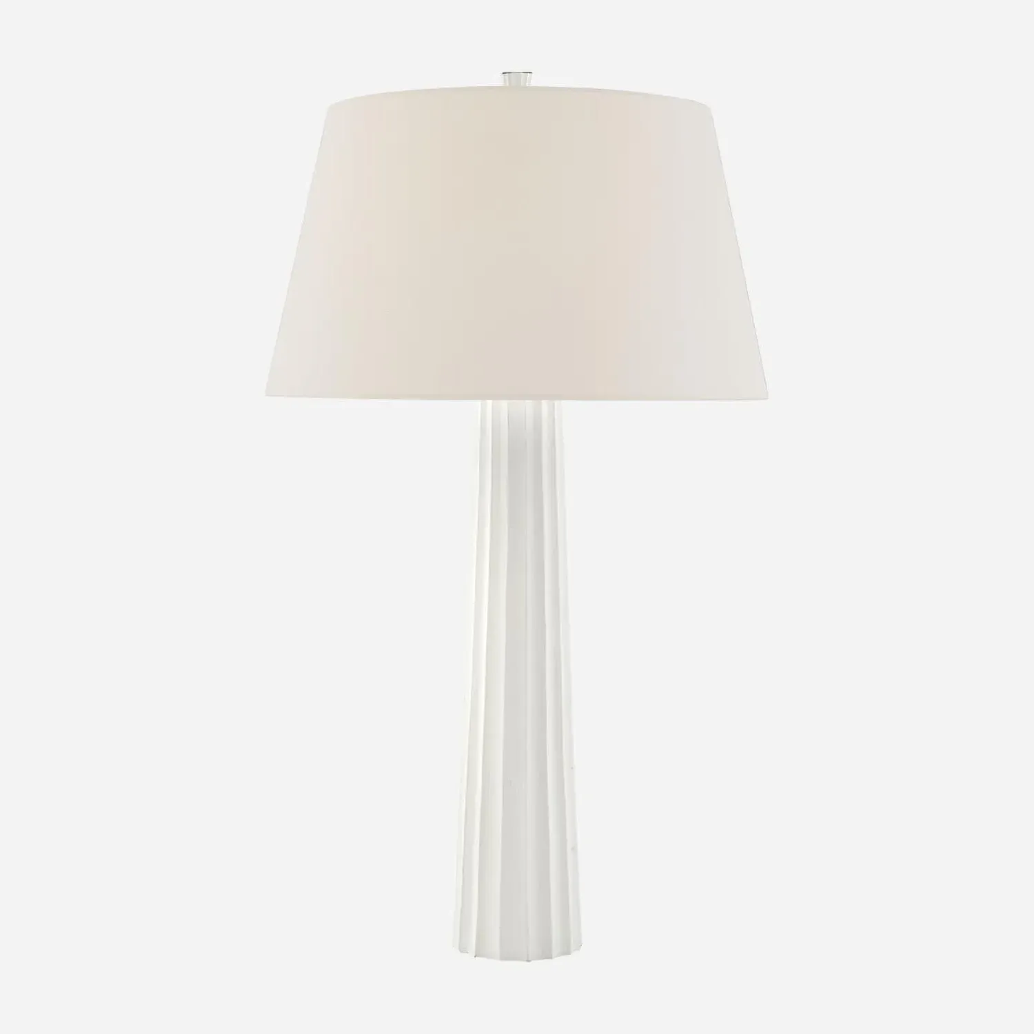 Fluted Table Lamp - White, Plaster product