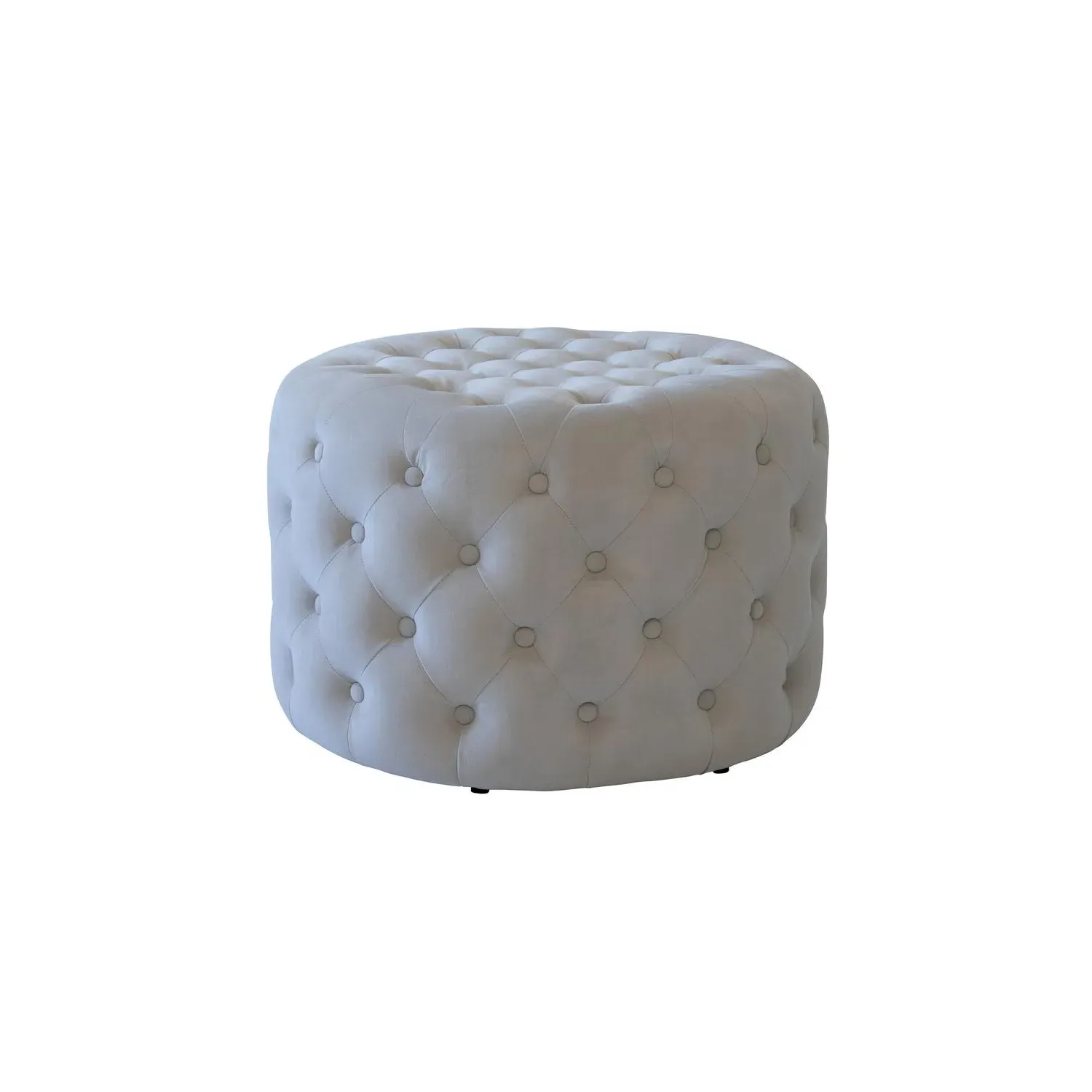 Tufted Ottoman Stool - Putty, Velvet product