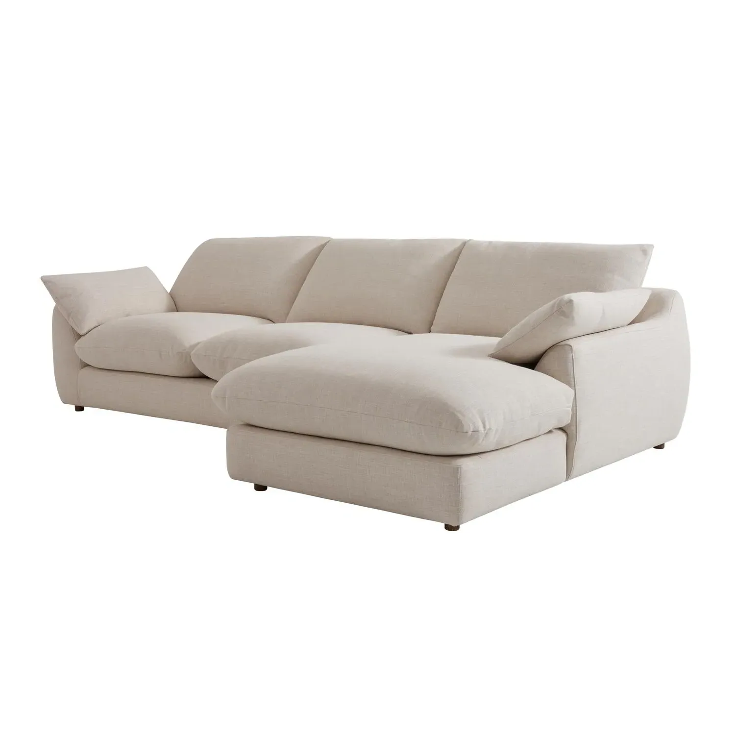Fulton L-Shaped Chaise Sofa Right Hand - Light Neutral, Linen alternate view